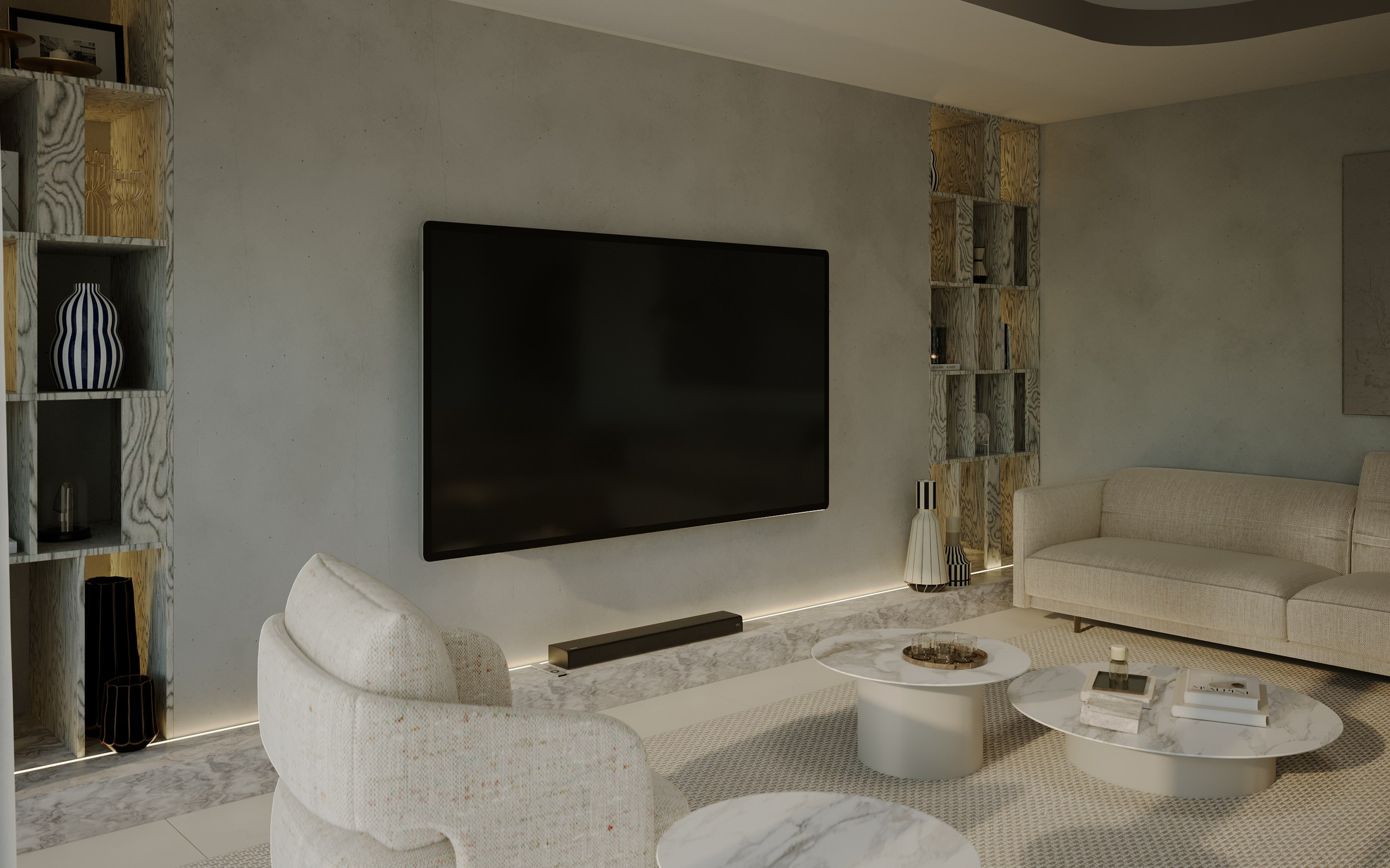 OBÝVACÍ POKOJ S JÍDELNOU A KUCHYNÍ. Filipenka architects