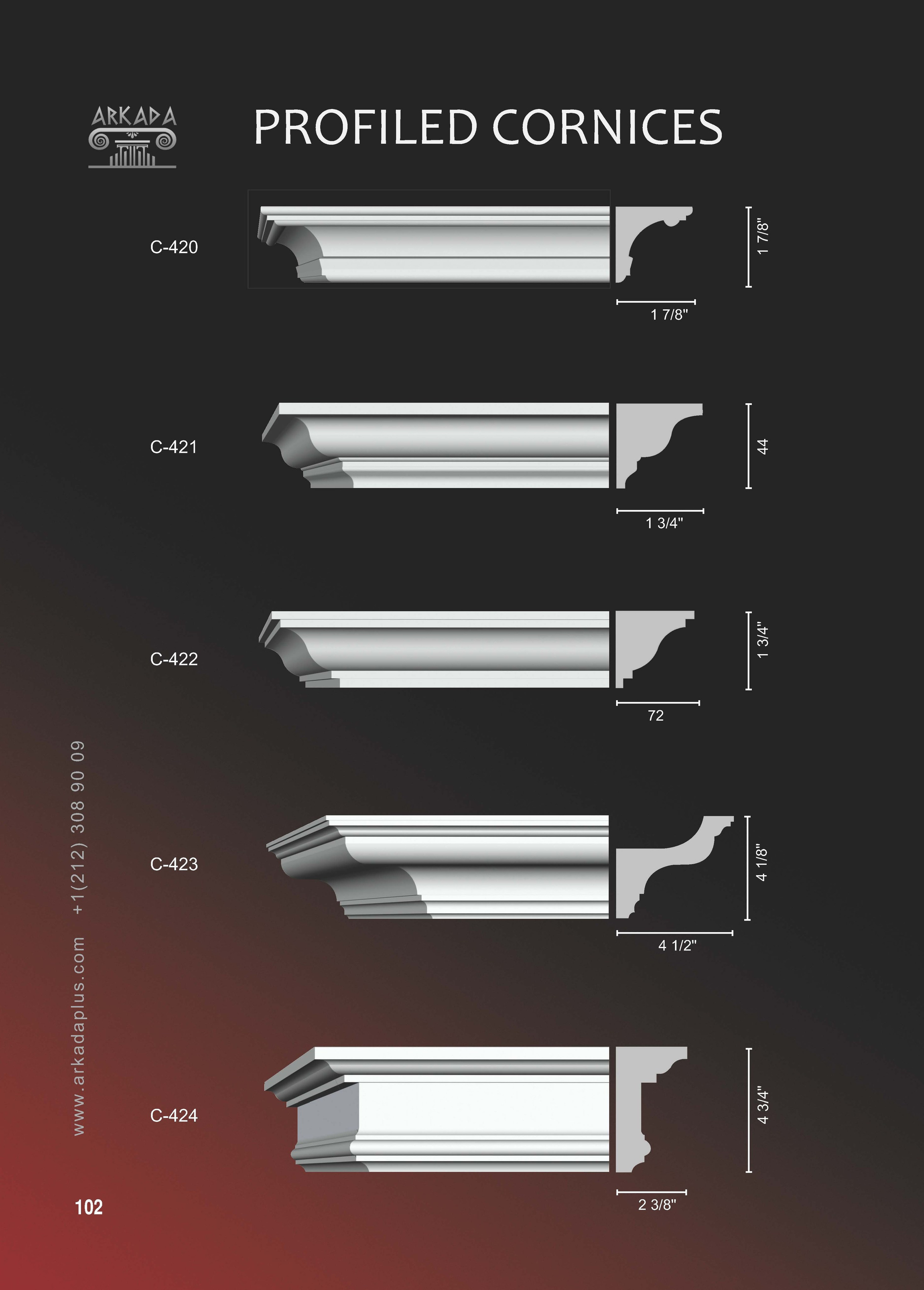 Catalog pages. Plaster molding