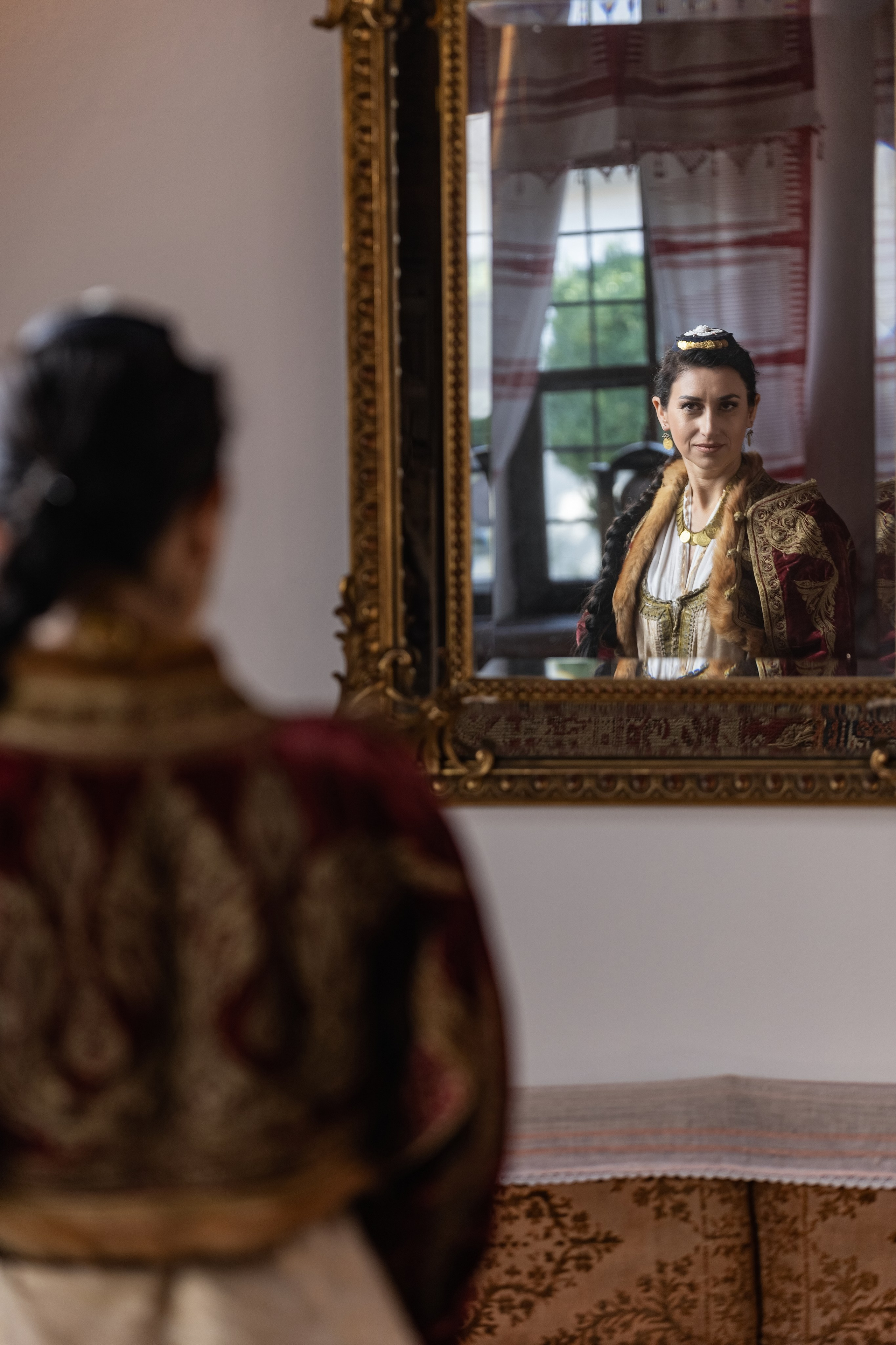 Traditional Bosnian clothing photographed in historic Svrzo House in Sarajevo, Bosnia and Herzegovina.