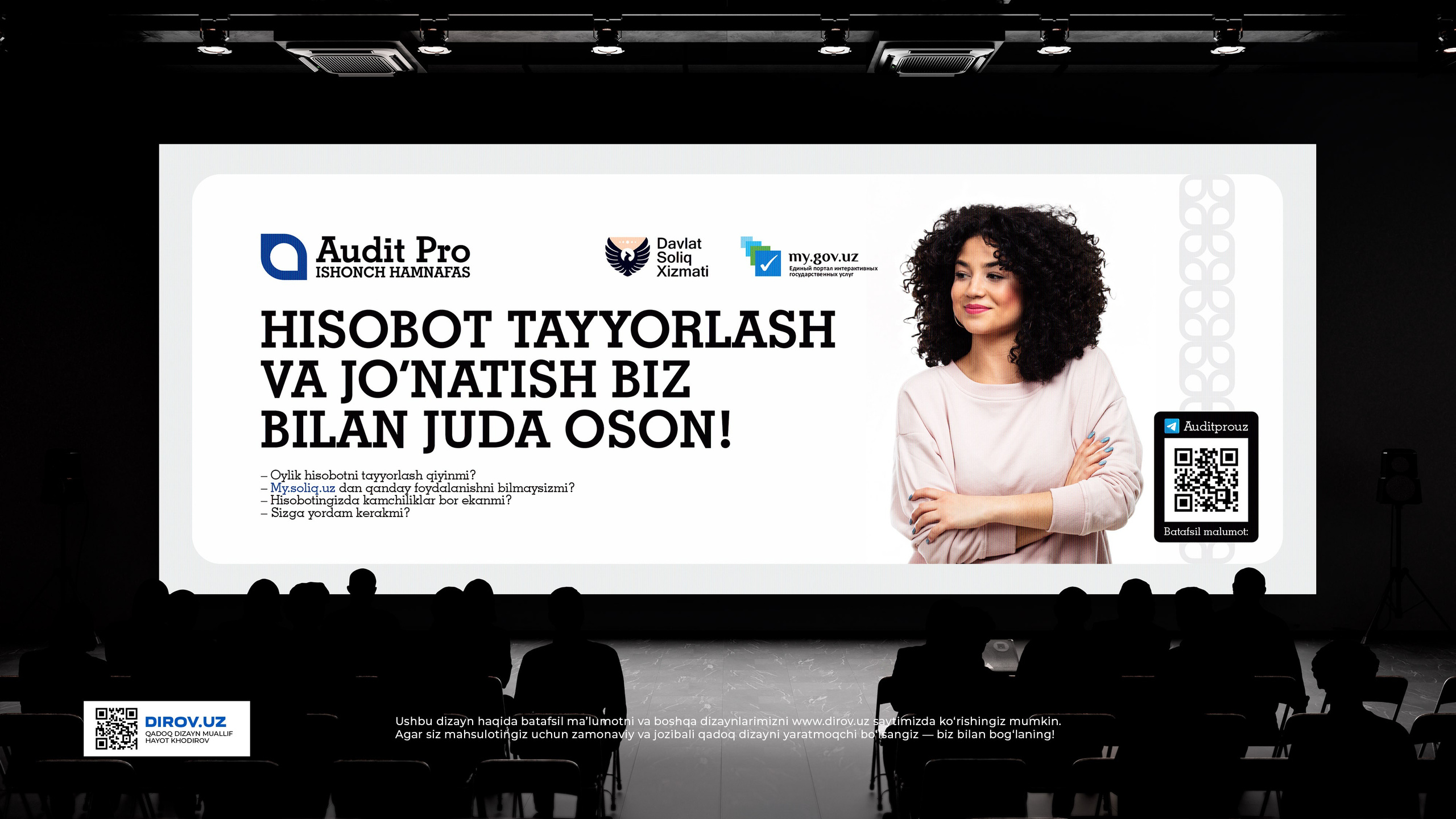 Audit Pro - Logotip. Dirov — Hayot Khodirov