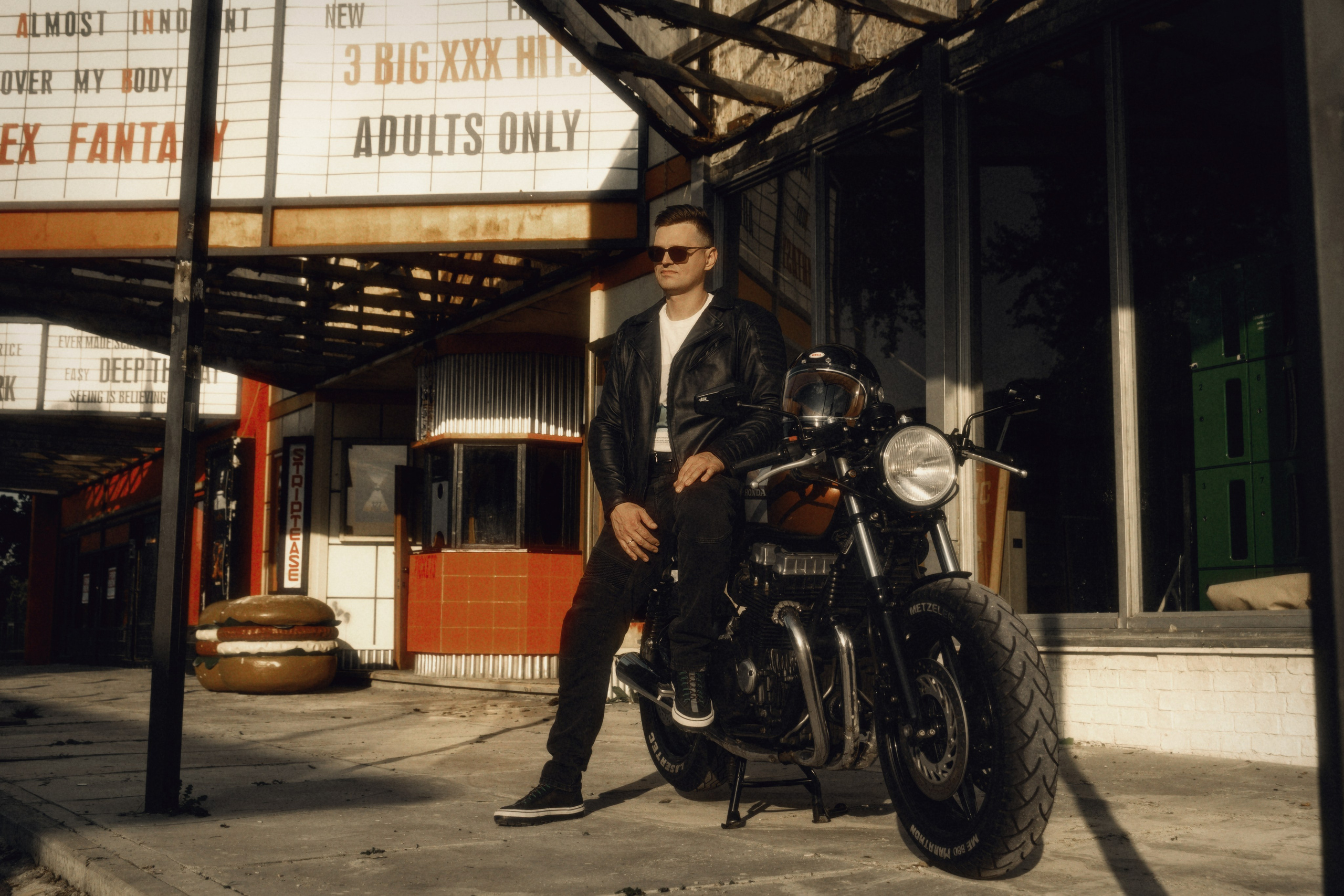 Café Racer Style Photography — Brutal Man & Custom Bike