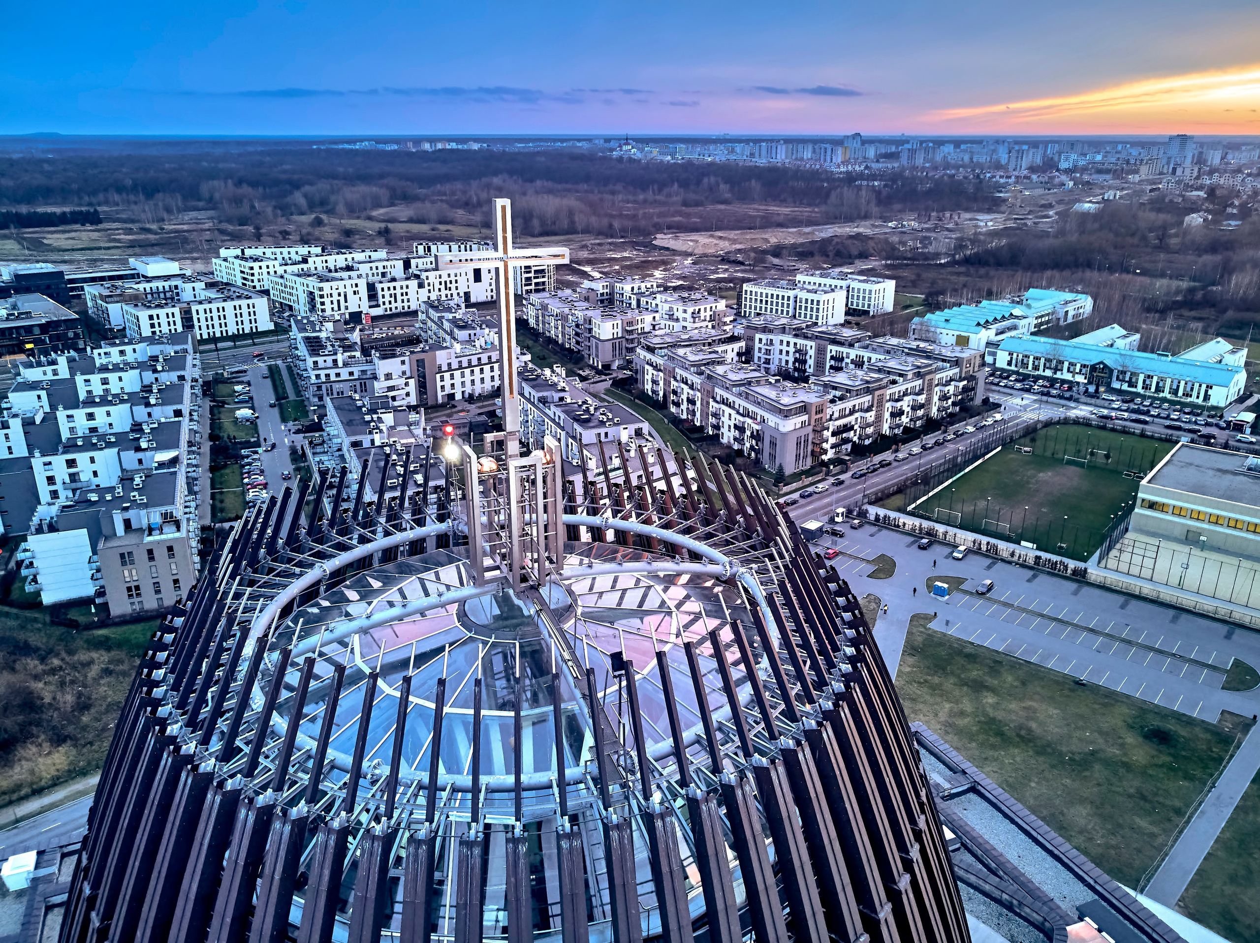 Lotnicza dronowa fotografia Warszawy - Miasto widziane z lotu ptaka. Андрей Шипилов — Фотография & Видеография