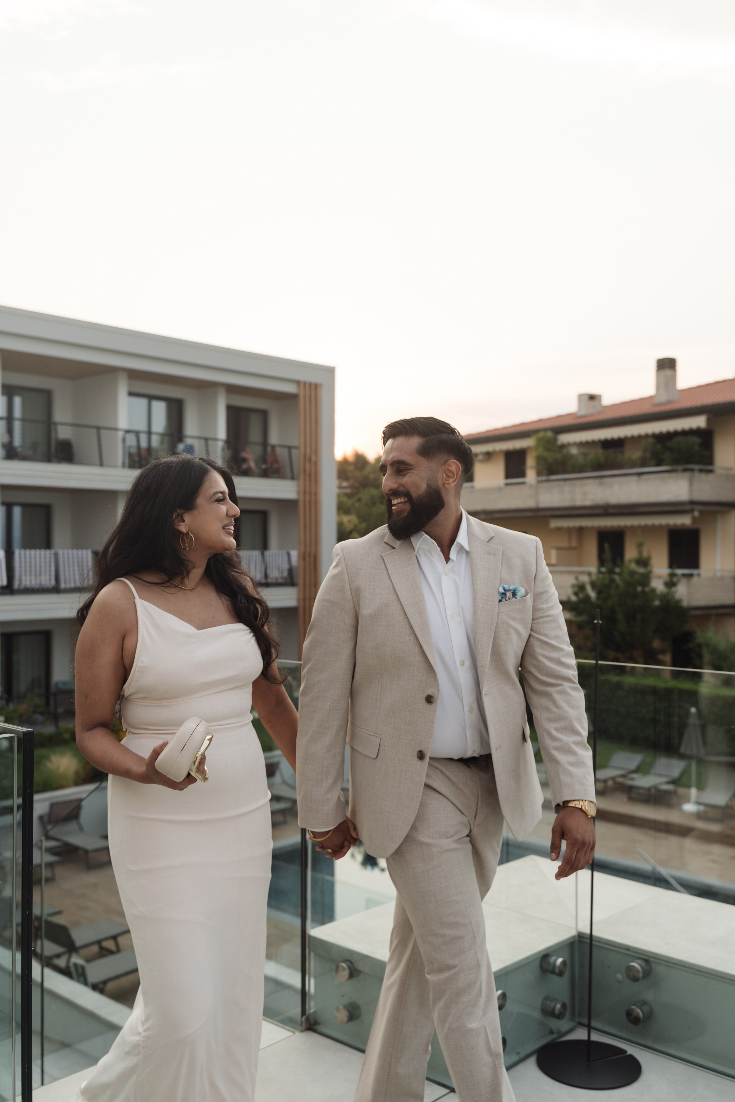 Lake Garda Rooftop Proposal. Lake Como Proposal Photographer | Surprise Proposals & Engagements