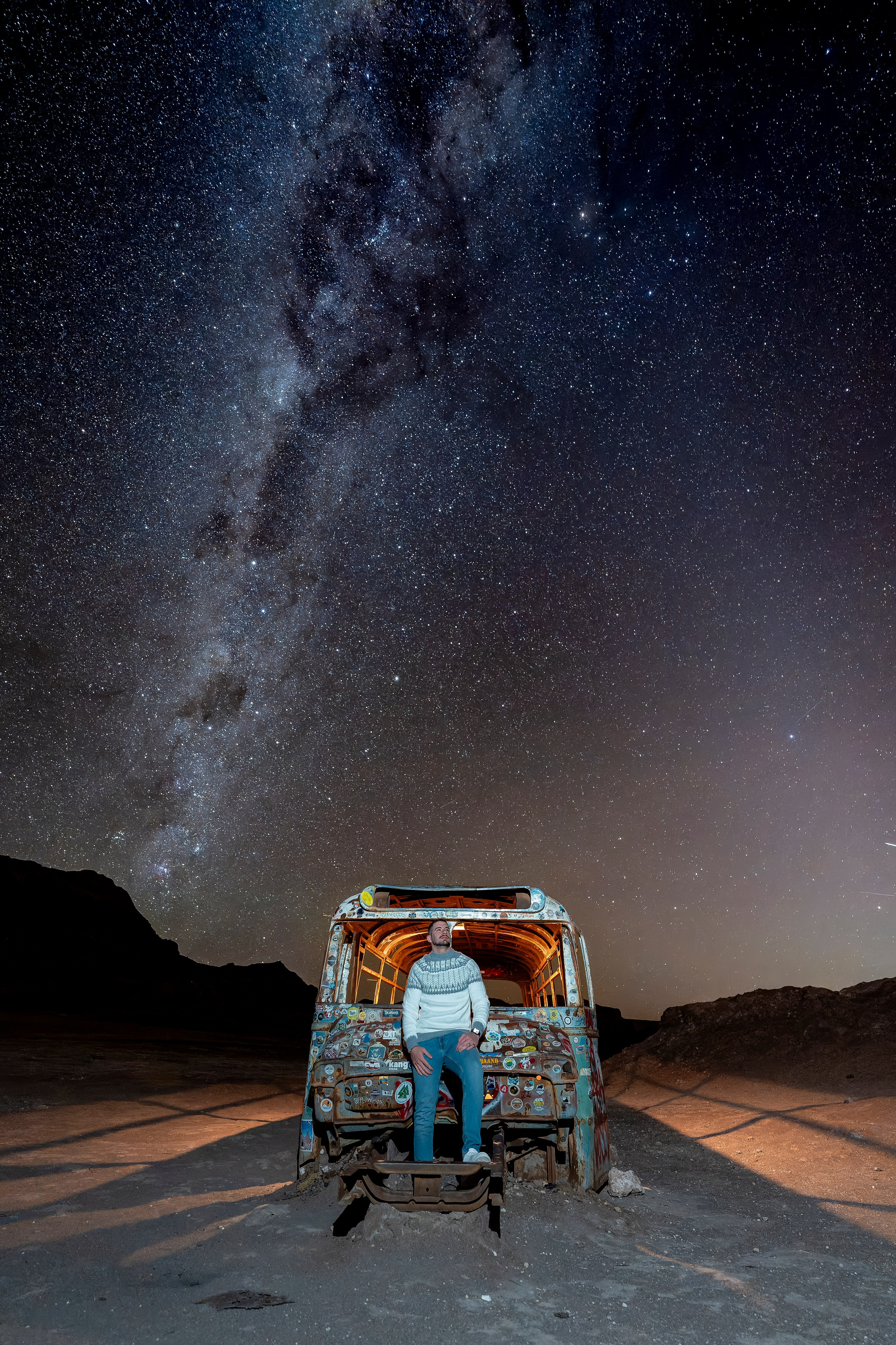 Vallecito Noturno — Pedido de casamento. Fotografo en San Pedro de Atacama