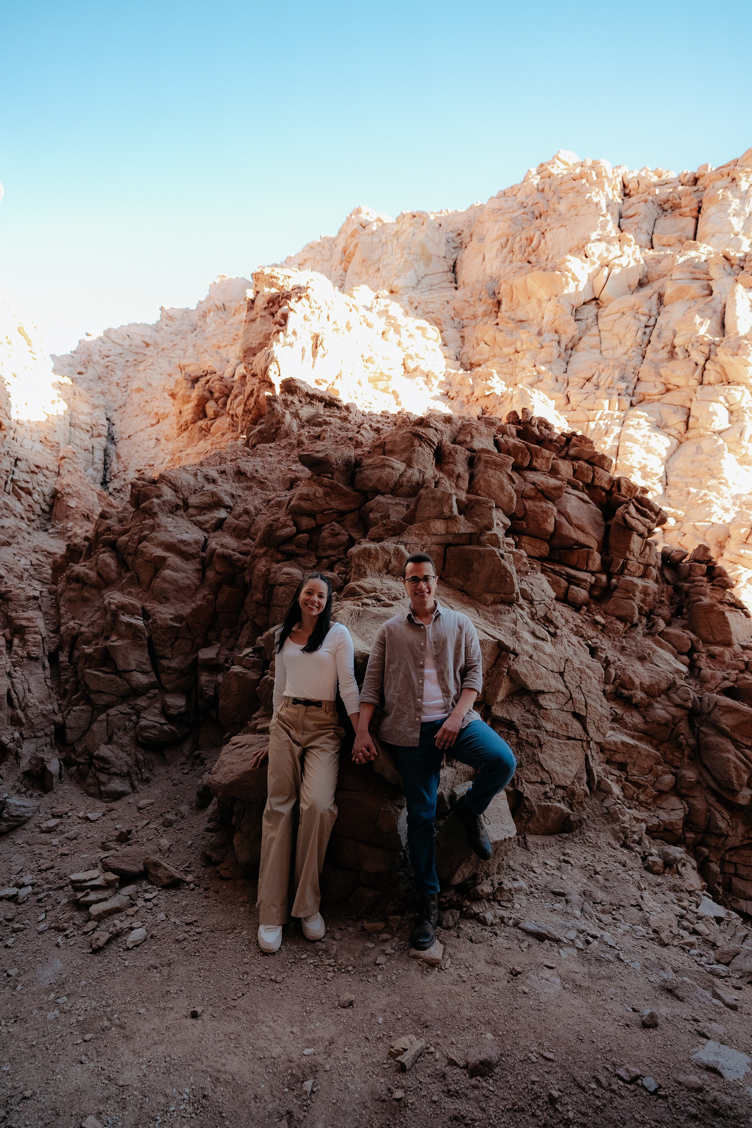 Sessão casual no Vale dos Cogumelos. Fotógrafo em San Pedro de Atacama