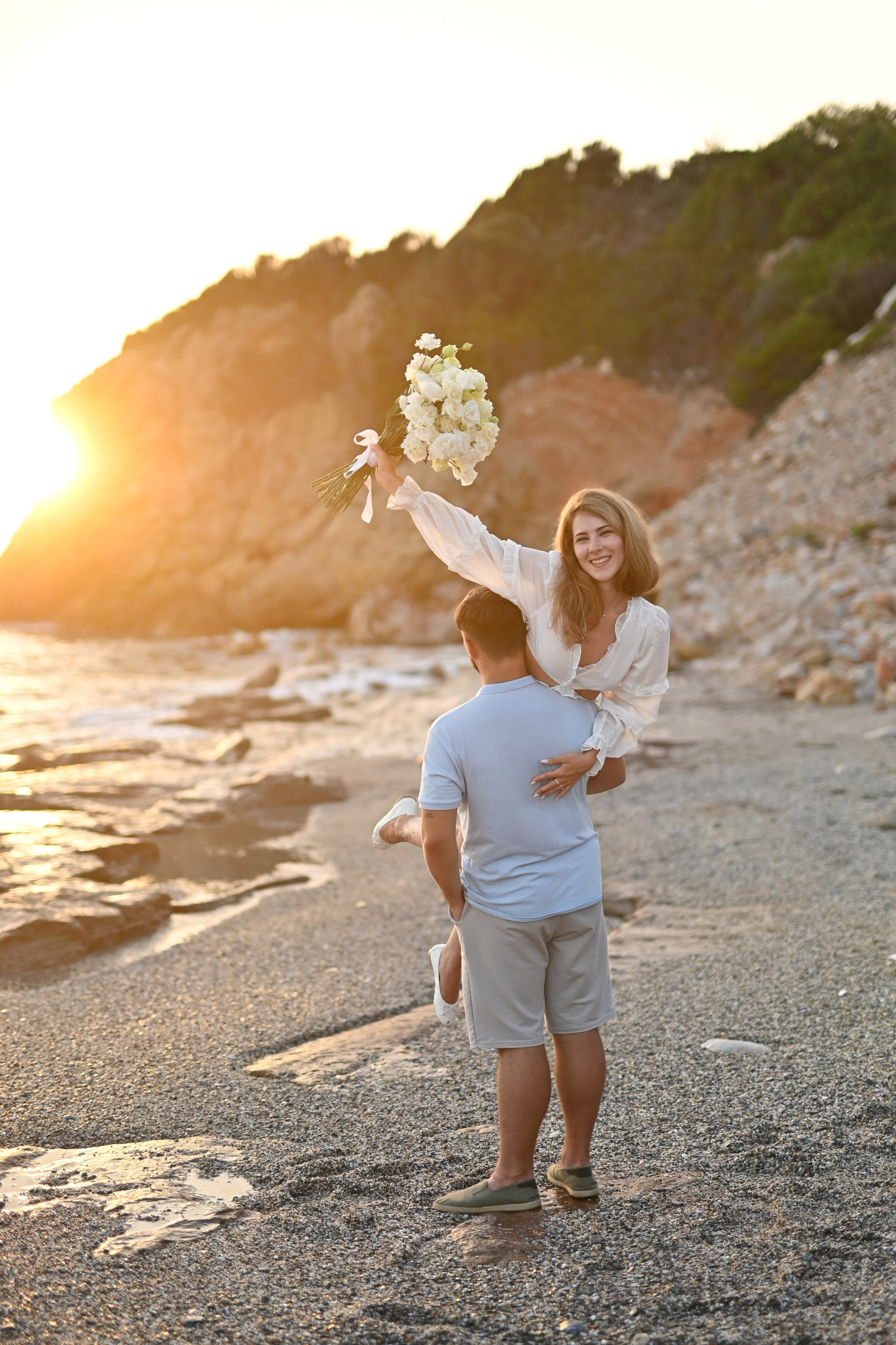 Love story на пляже Улаш. Photographer in Alanya, Side, Manavgat. Türkiye