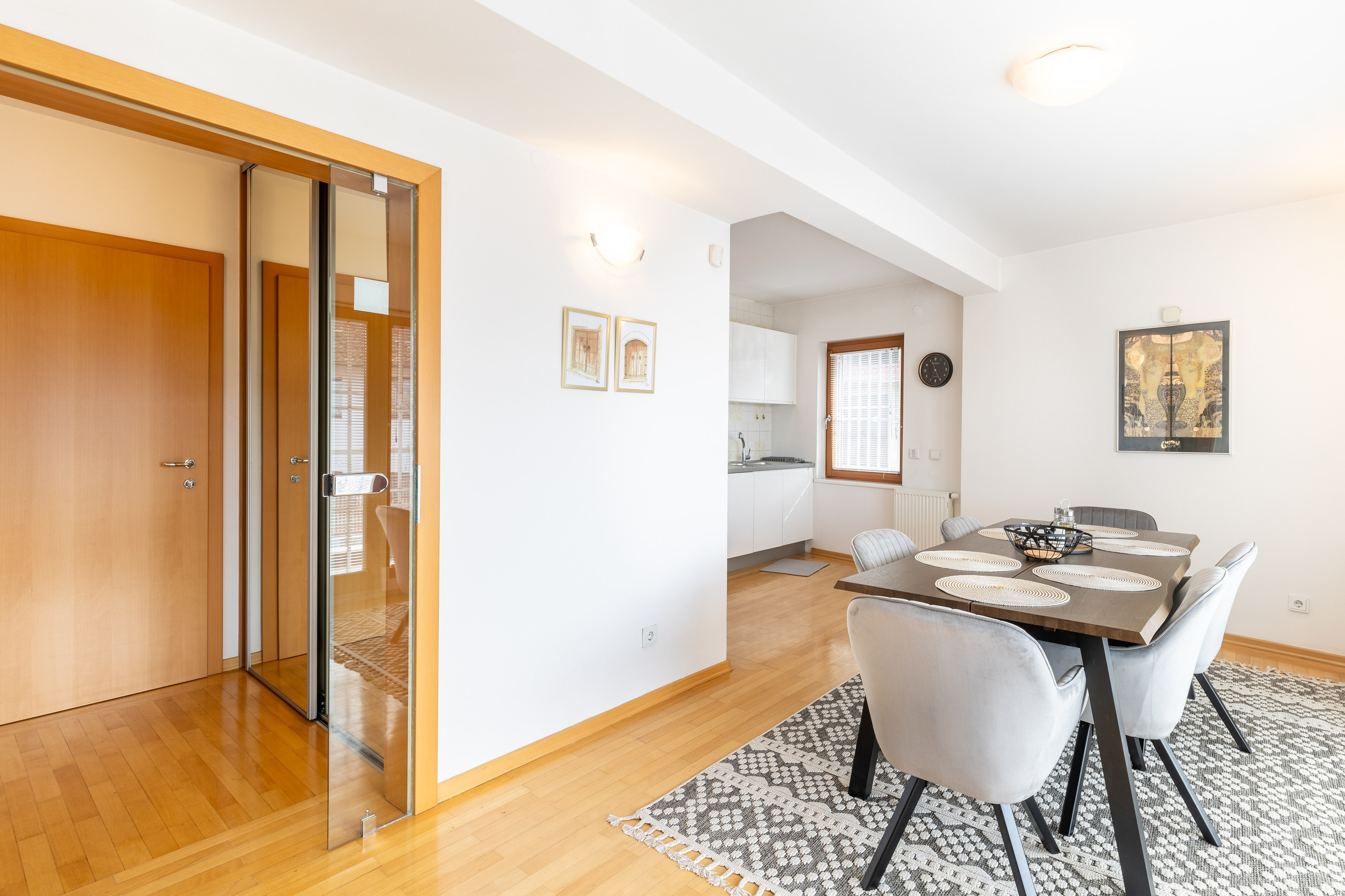 Modern living space interior photography captured in Sarajevo Old Town apartment.