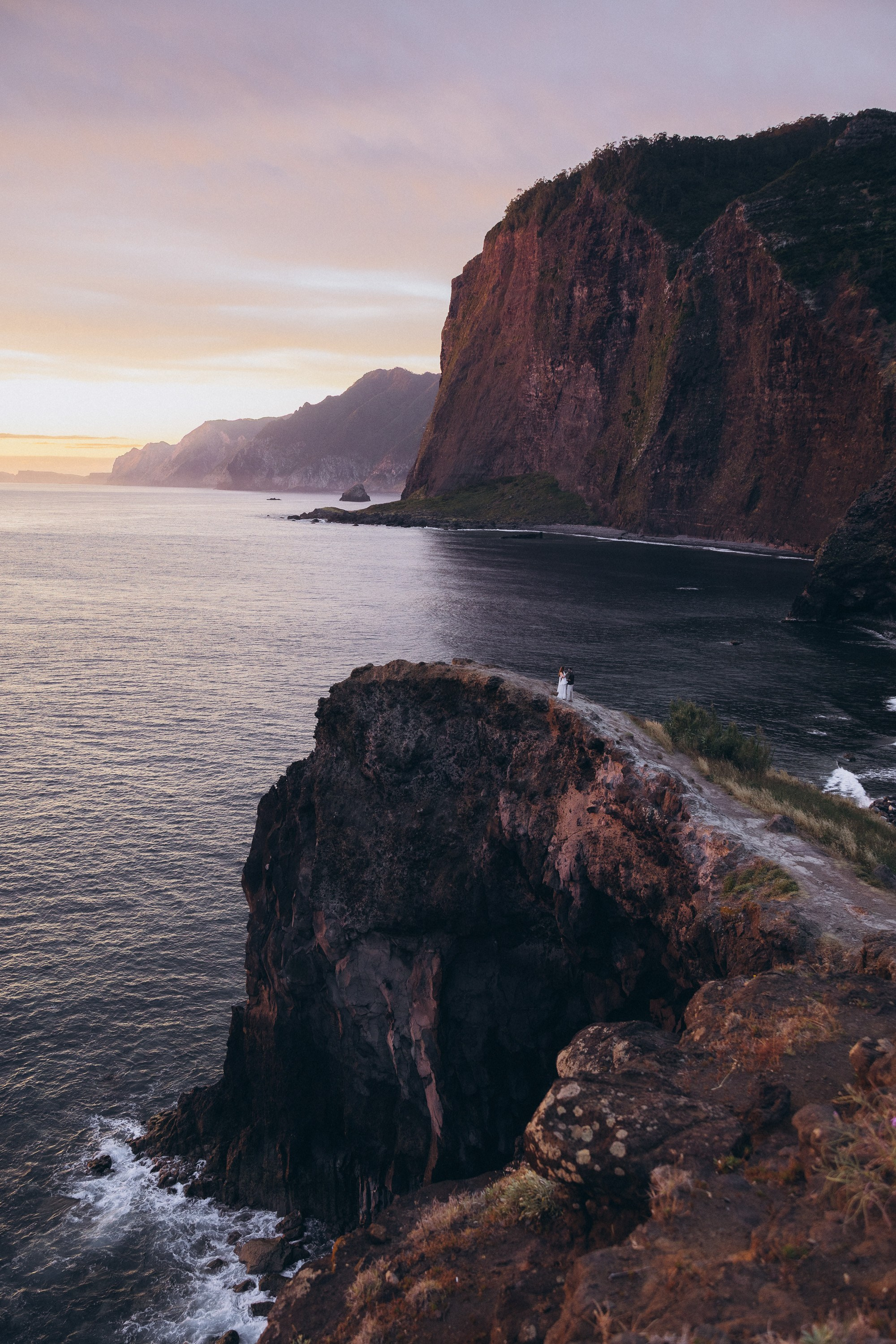 Sunrise Secret Proposal at Miradouro do Guindaste, Madeira | Romantic Engagement