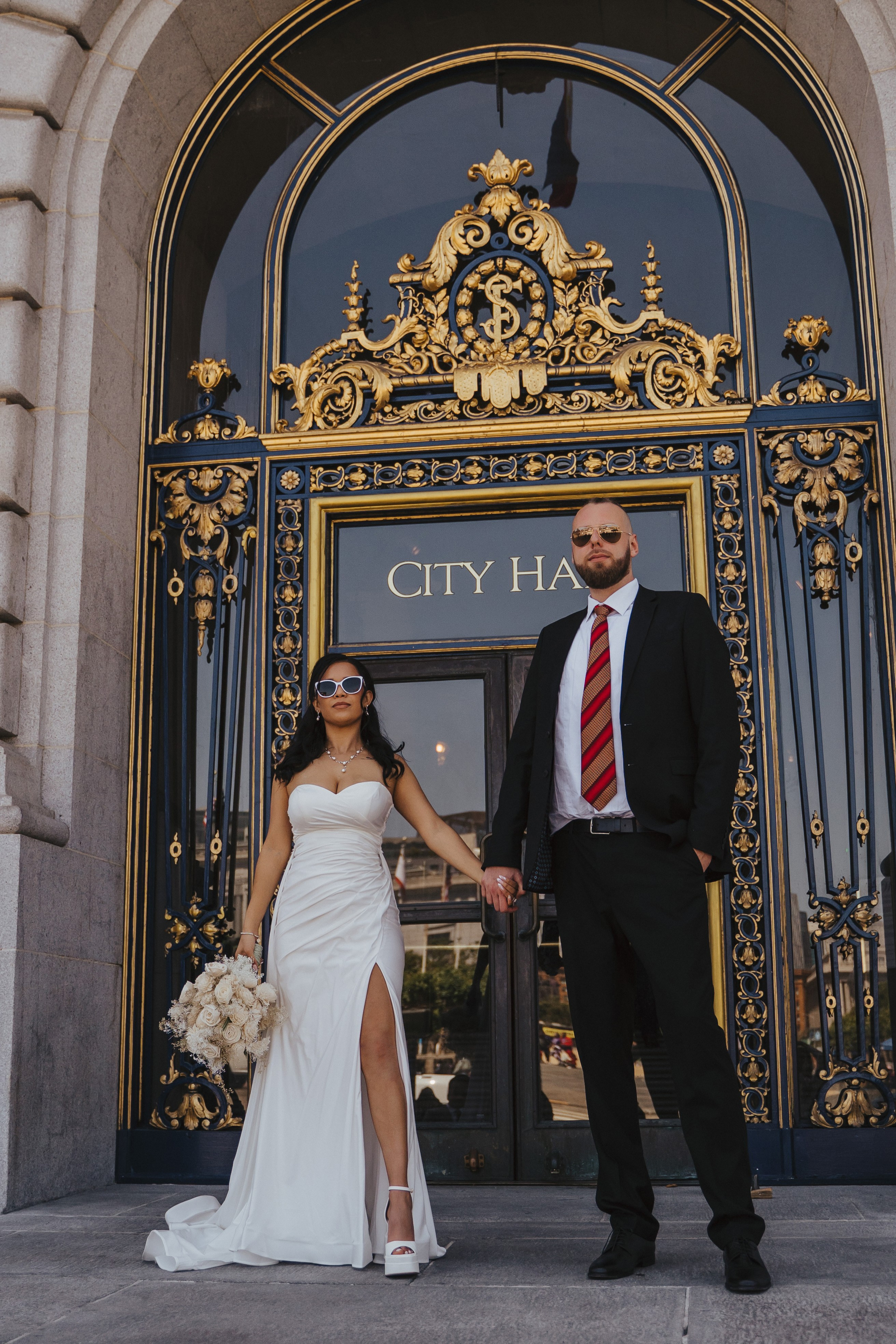 City Hall. Wedding family photographer and videographer California San Francisco Bay Area