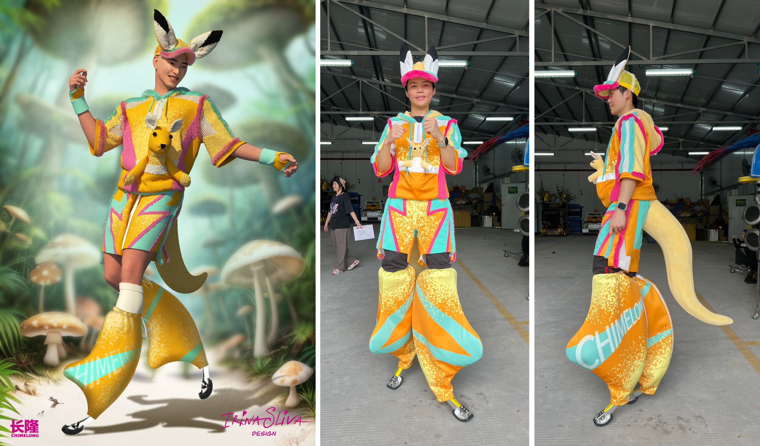 CLOWNS AND STILT WALKERS. Costume Design for Theme Parks & Live Performances | Character & Parade & Stage Costumes | 2D & 3D Costume Illustrations