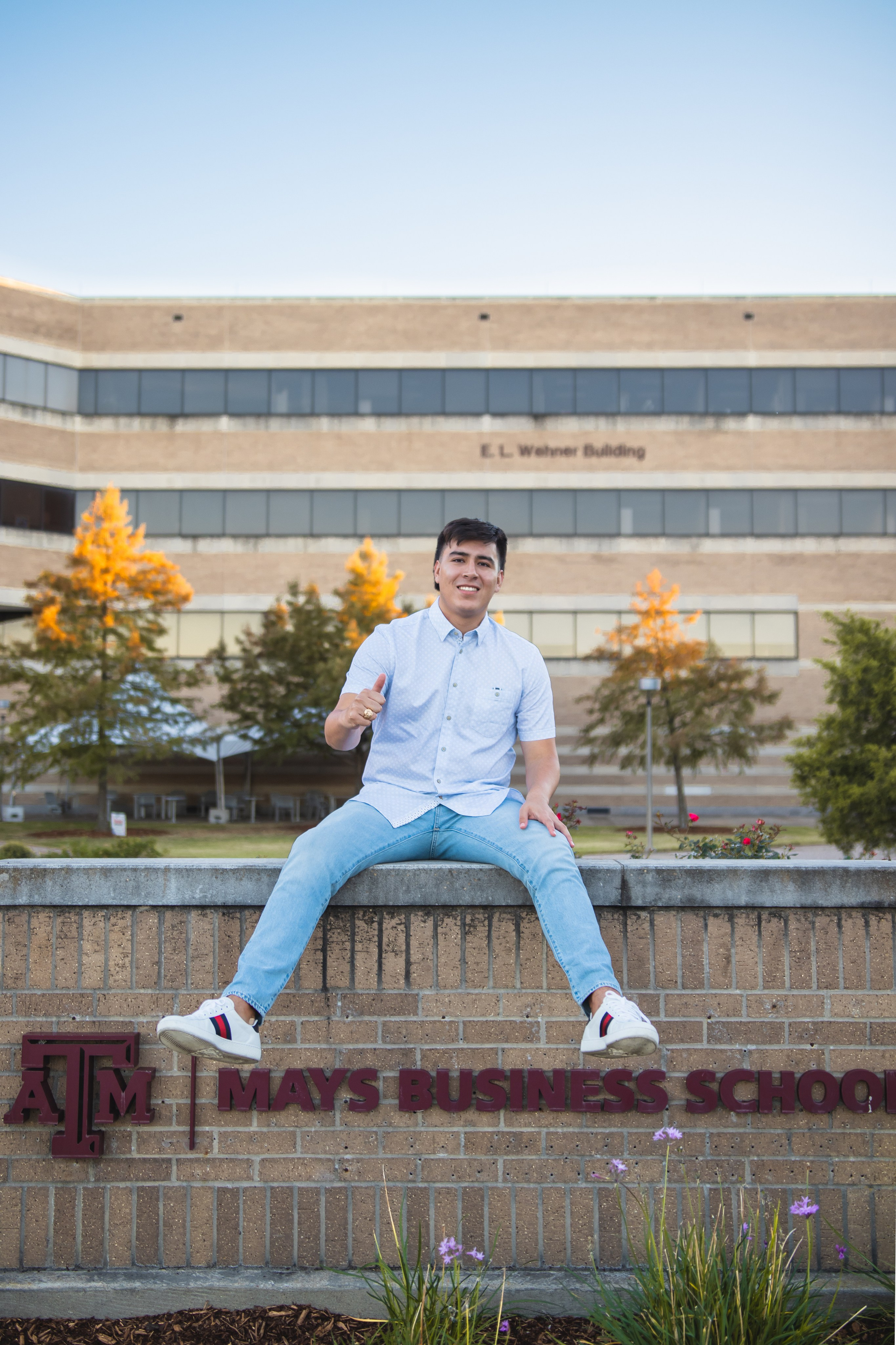 Tristan's senior photoshoot at Texas A&M University