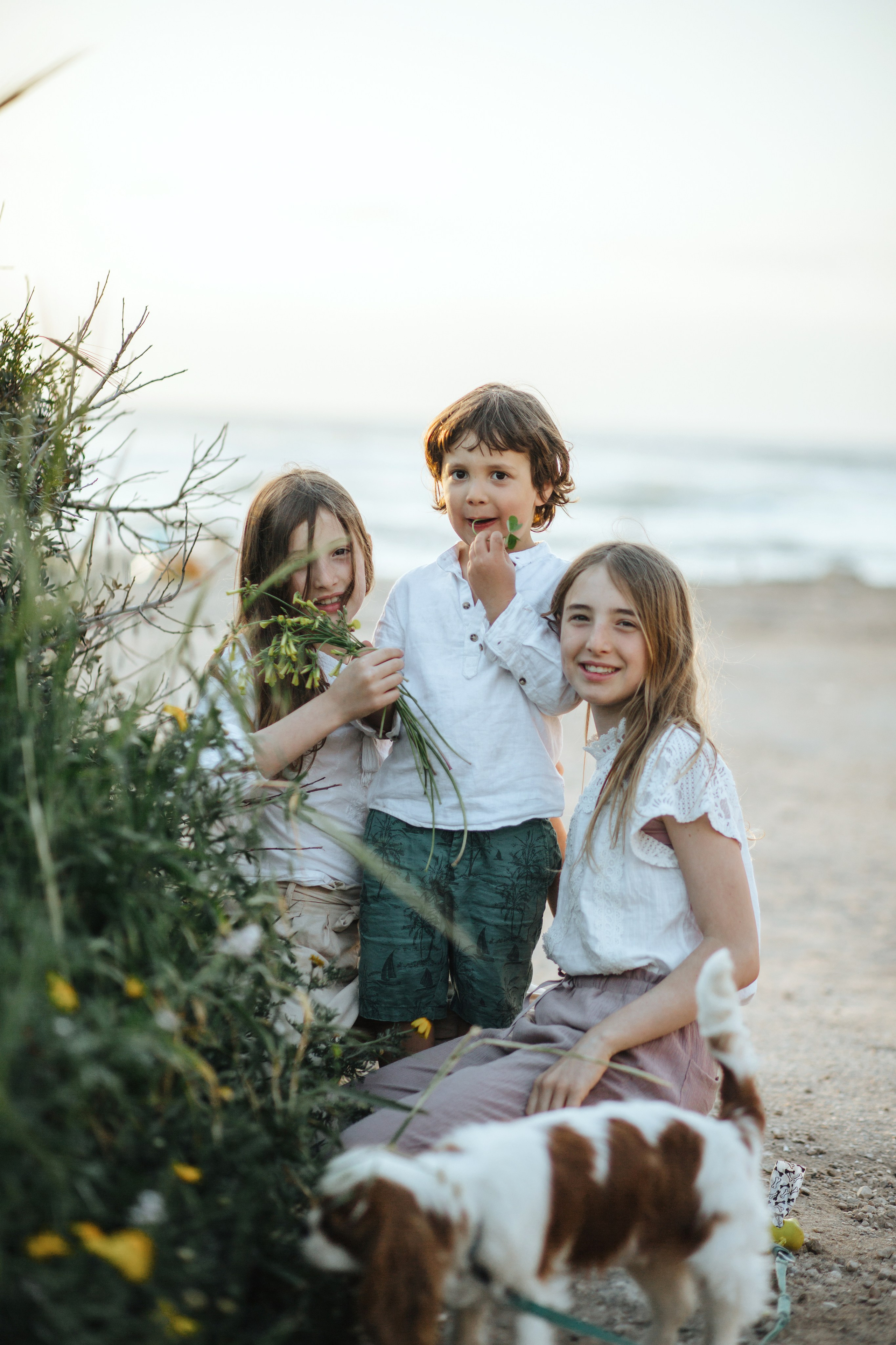 Family walk at Tel Shikmona. Family photographer in Israel