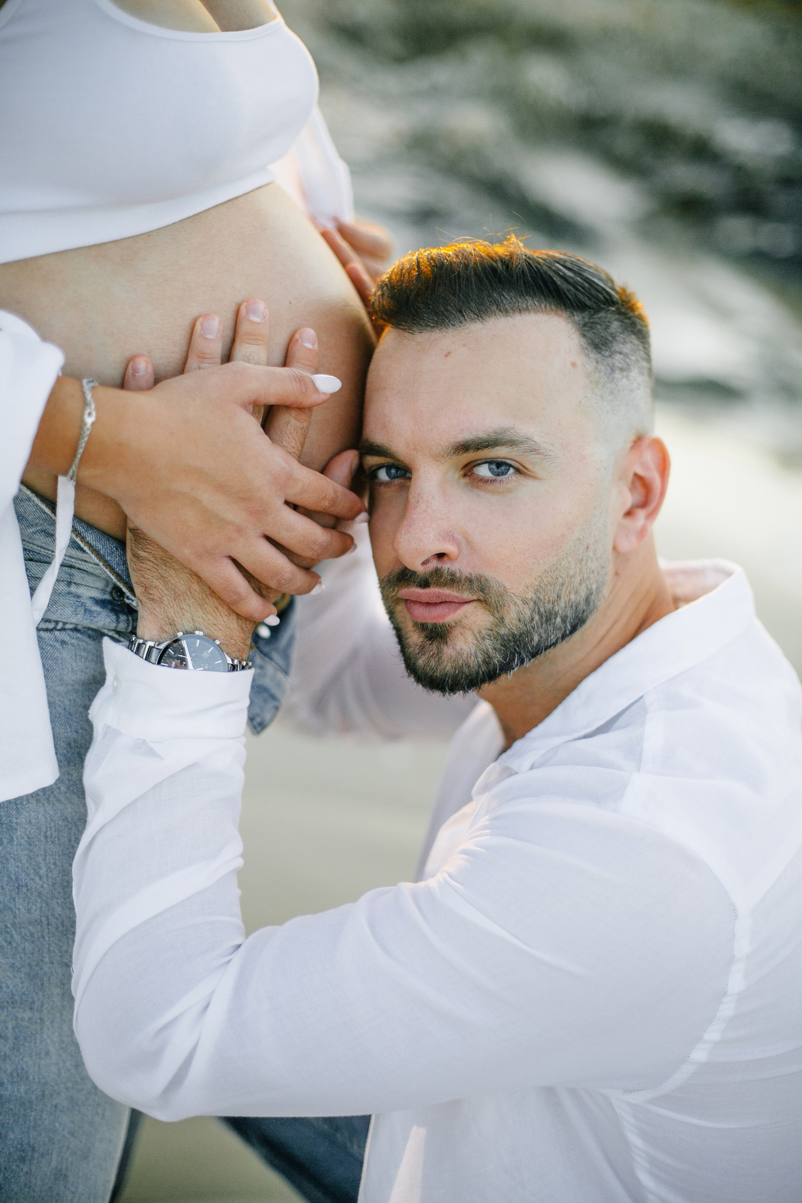 Yael & Gal Nahsholim beach. Family photographer in Israel