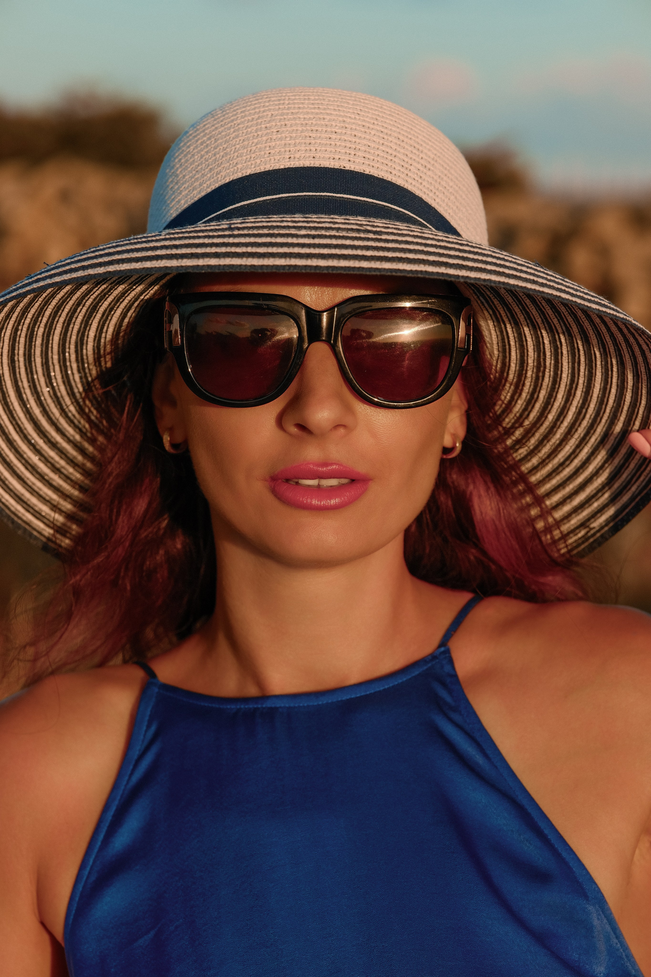 Marianna and the warm sunset