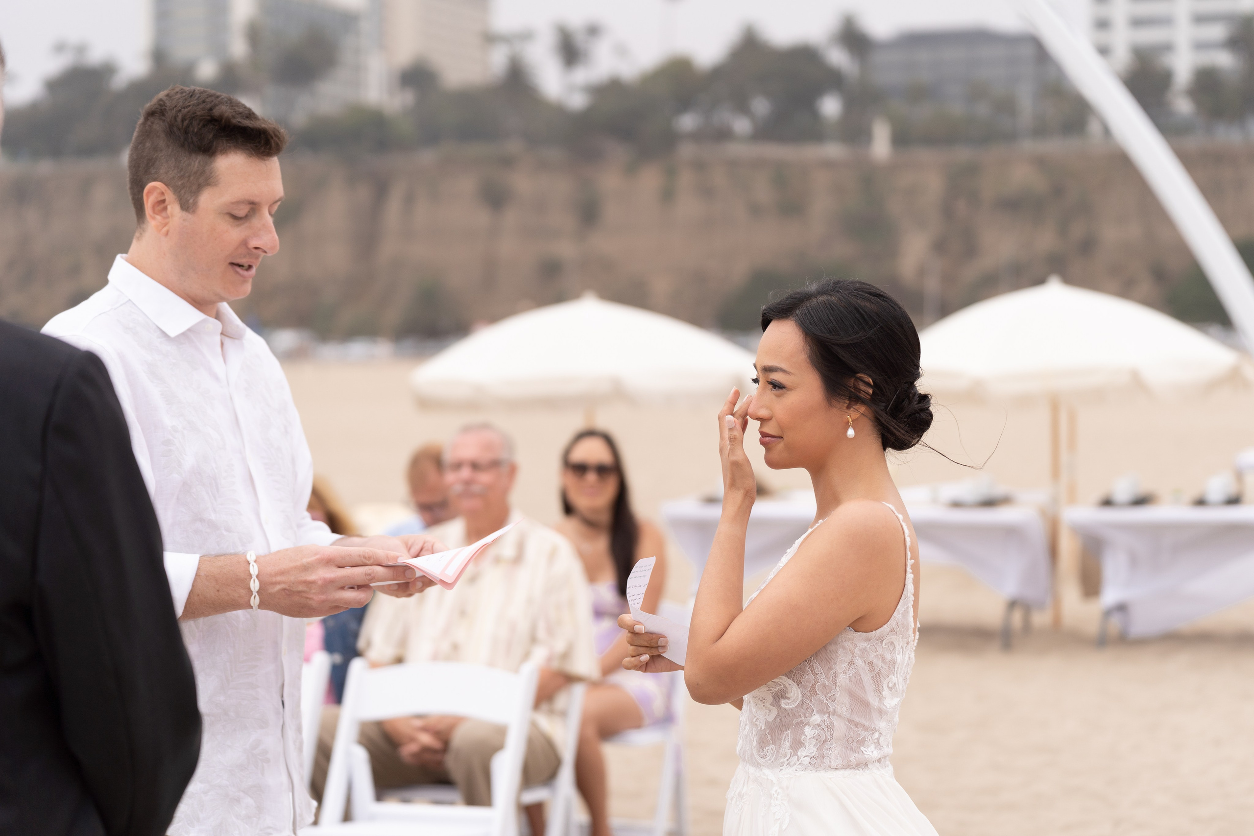Santa Monica beach sunset elopement. Cinematic Wedding & Elopement Photography in Los Angeles | Inspired by Indie Film & Real Life