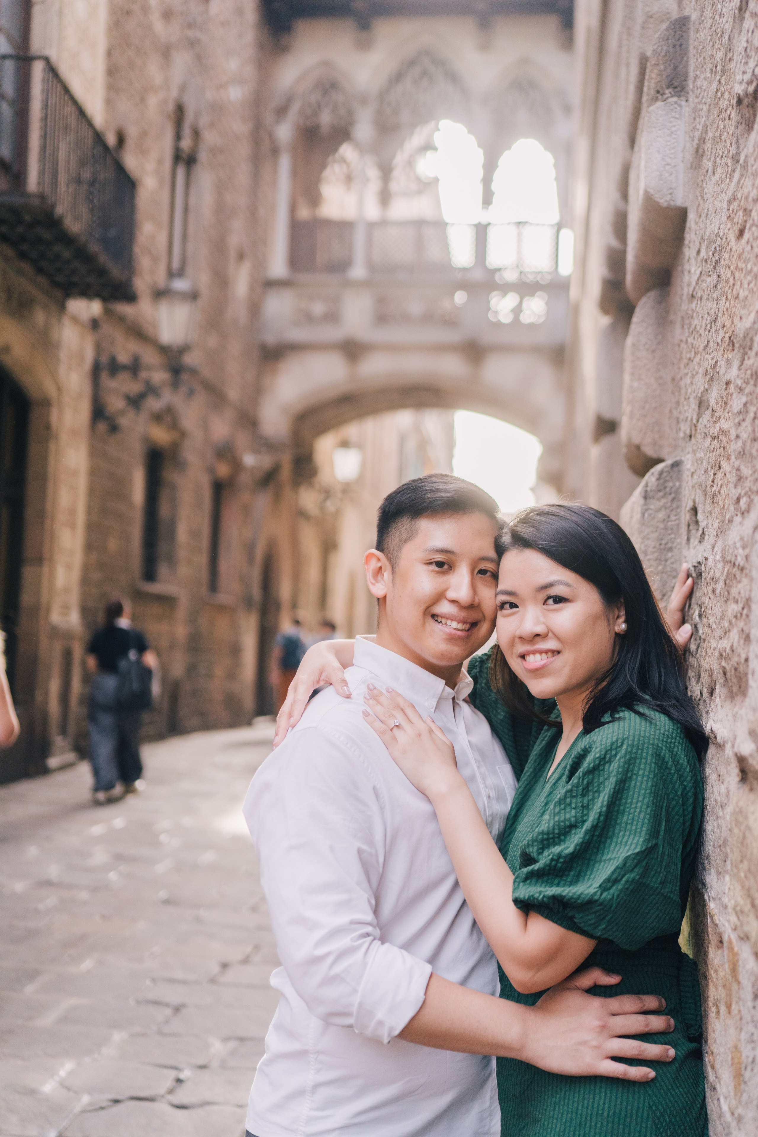 LoveStory in Gothic Quarter. Photographer Kristina Dorina