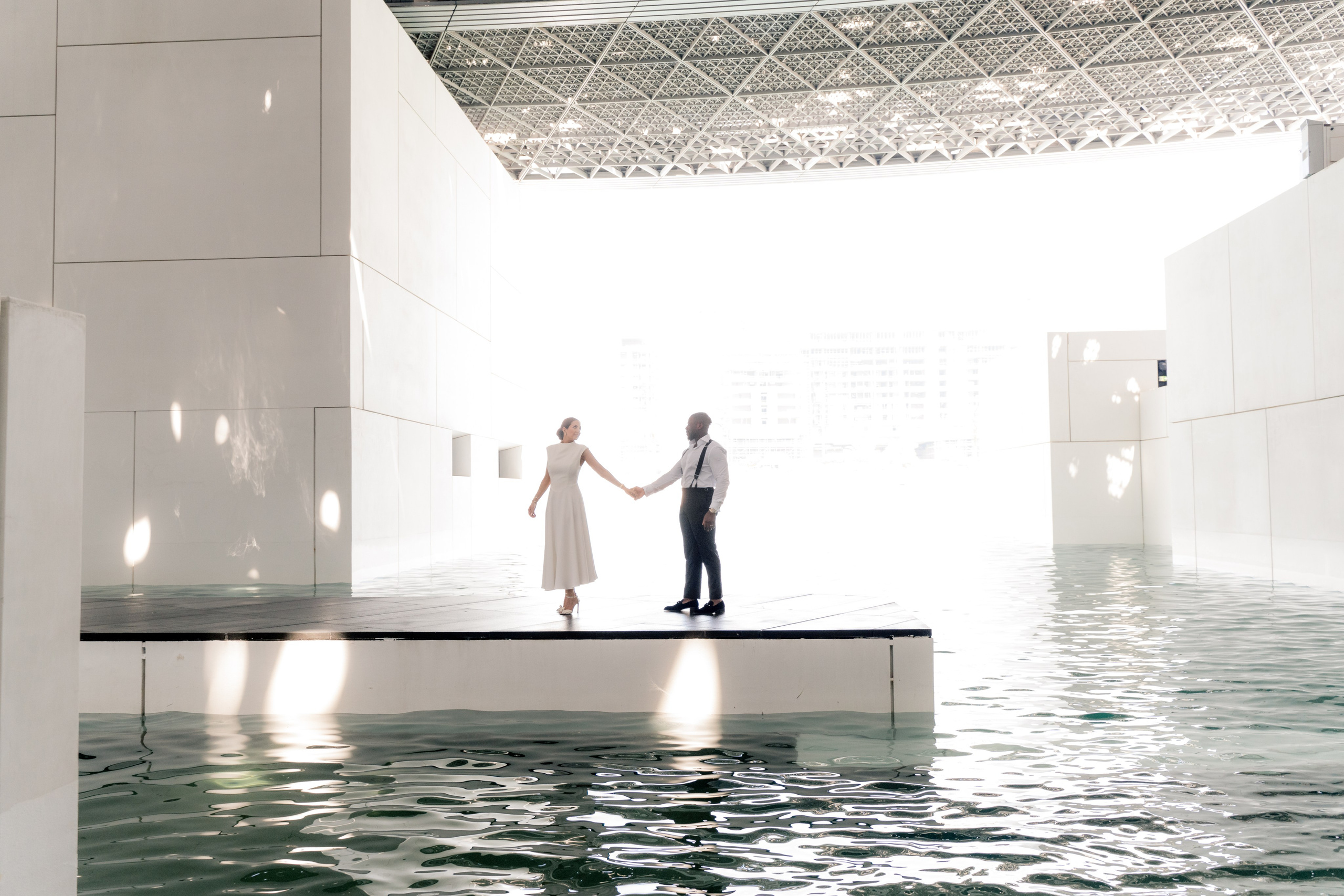 Sunset couple photoshoot in Abu Dhabi warm tones