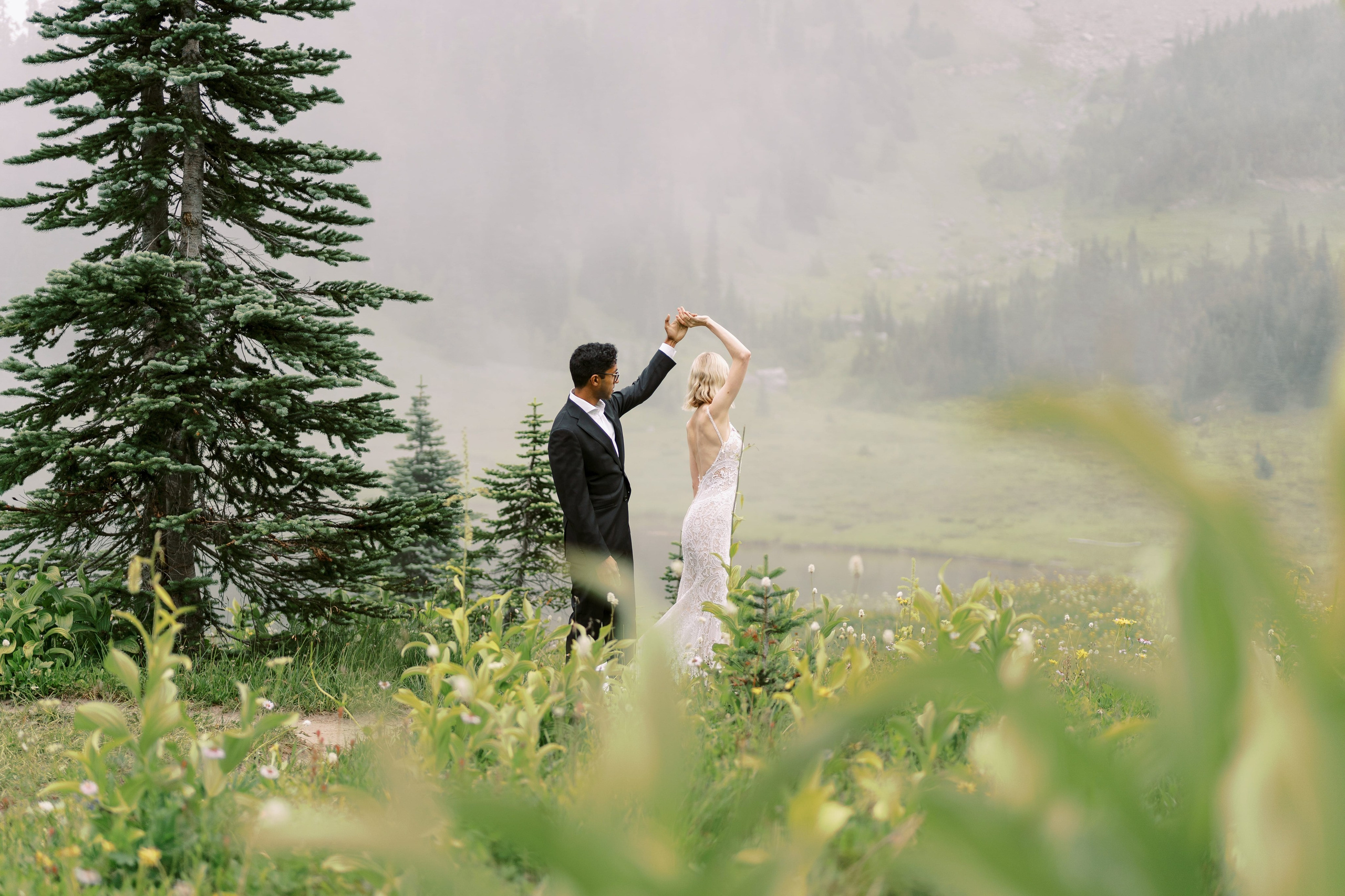 Rachel & Ryan Wedding photoshoot. August 2024. Little Tipsoo Lake, WA Day 2. EVAN ARISTOV WEDDING PHOTOGRAPHY — Seattle Wedding Photographer