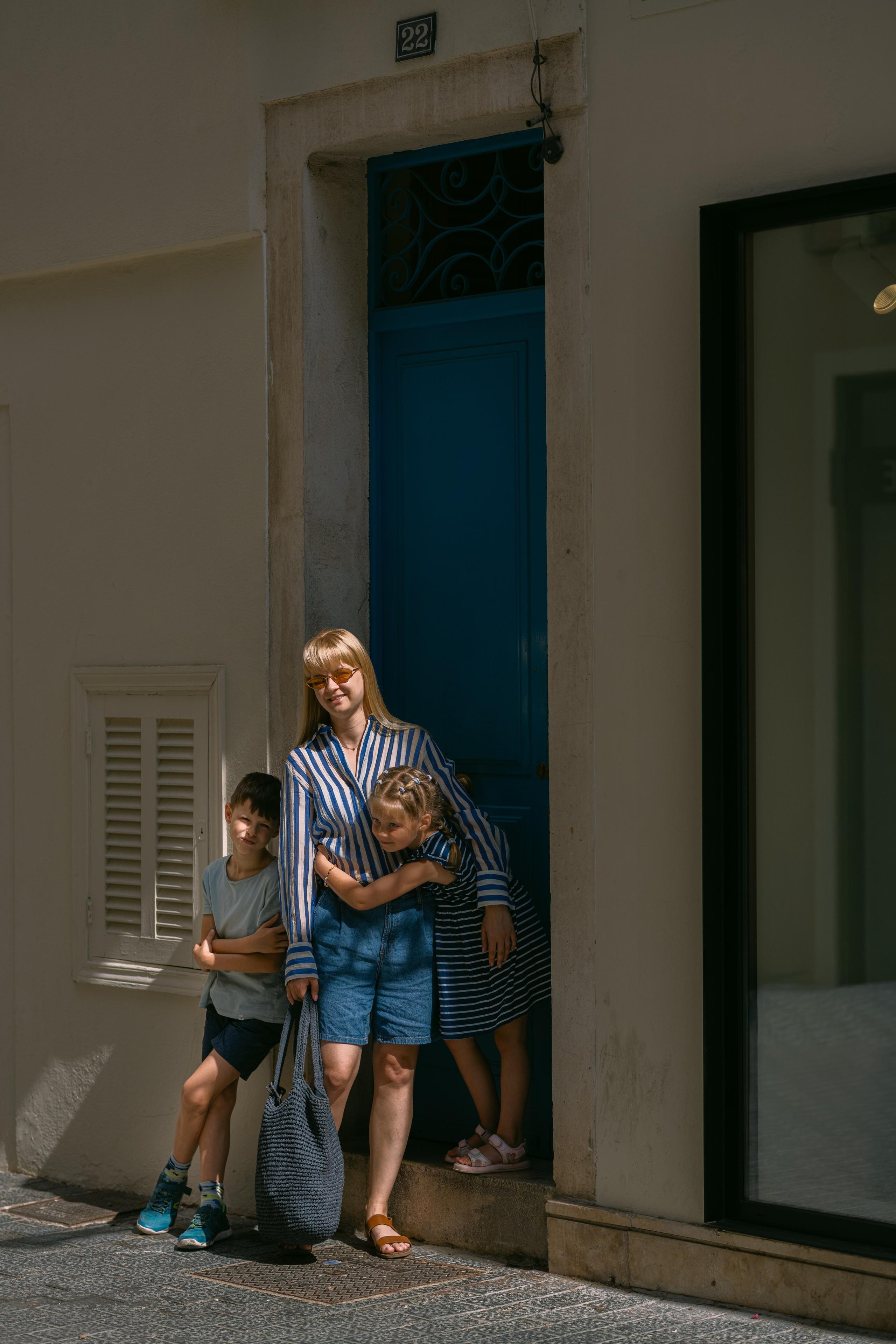 Walking on the street. Photographer in Mallorca