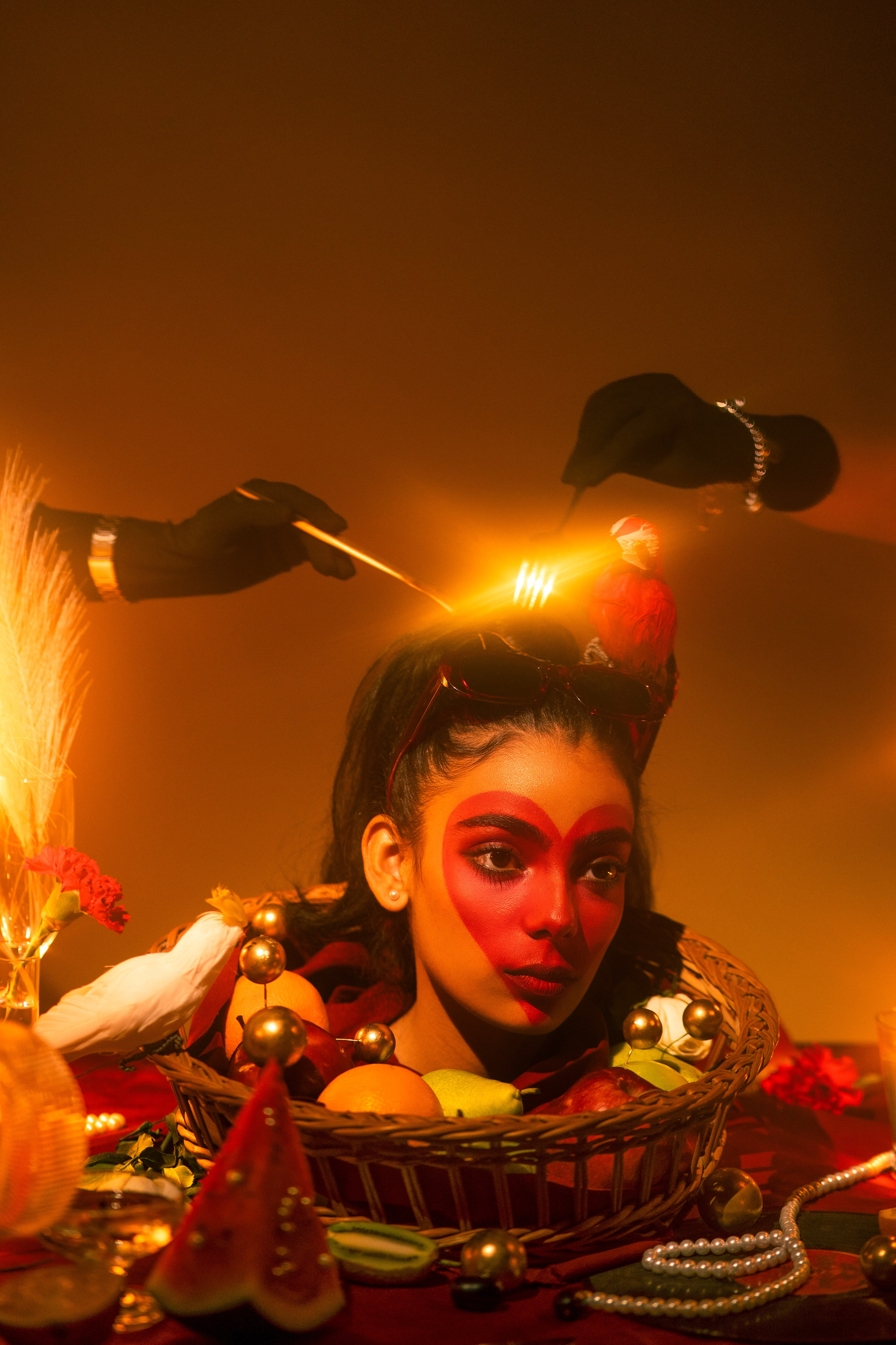 Creative Direction for head in basket Photoshoot