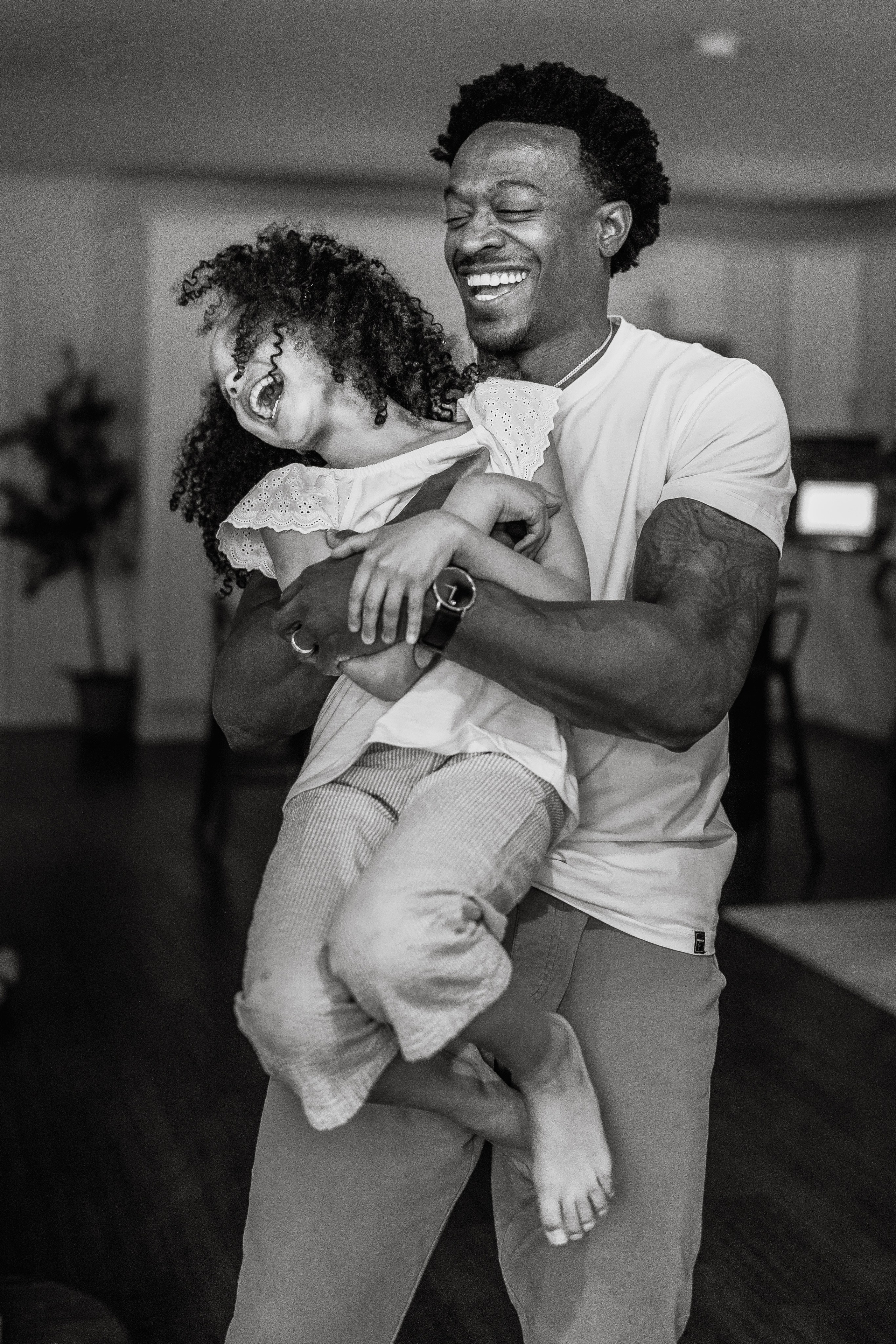 Stephanie, Lamar and kids at home. Wedding and family photographer and videographer PA, NJ, NY, DE, MD