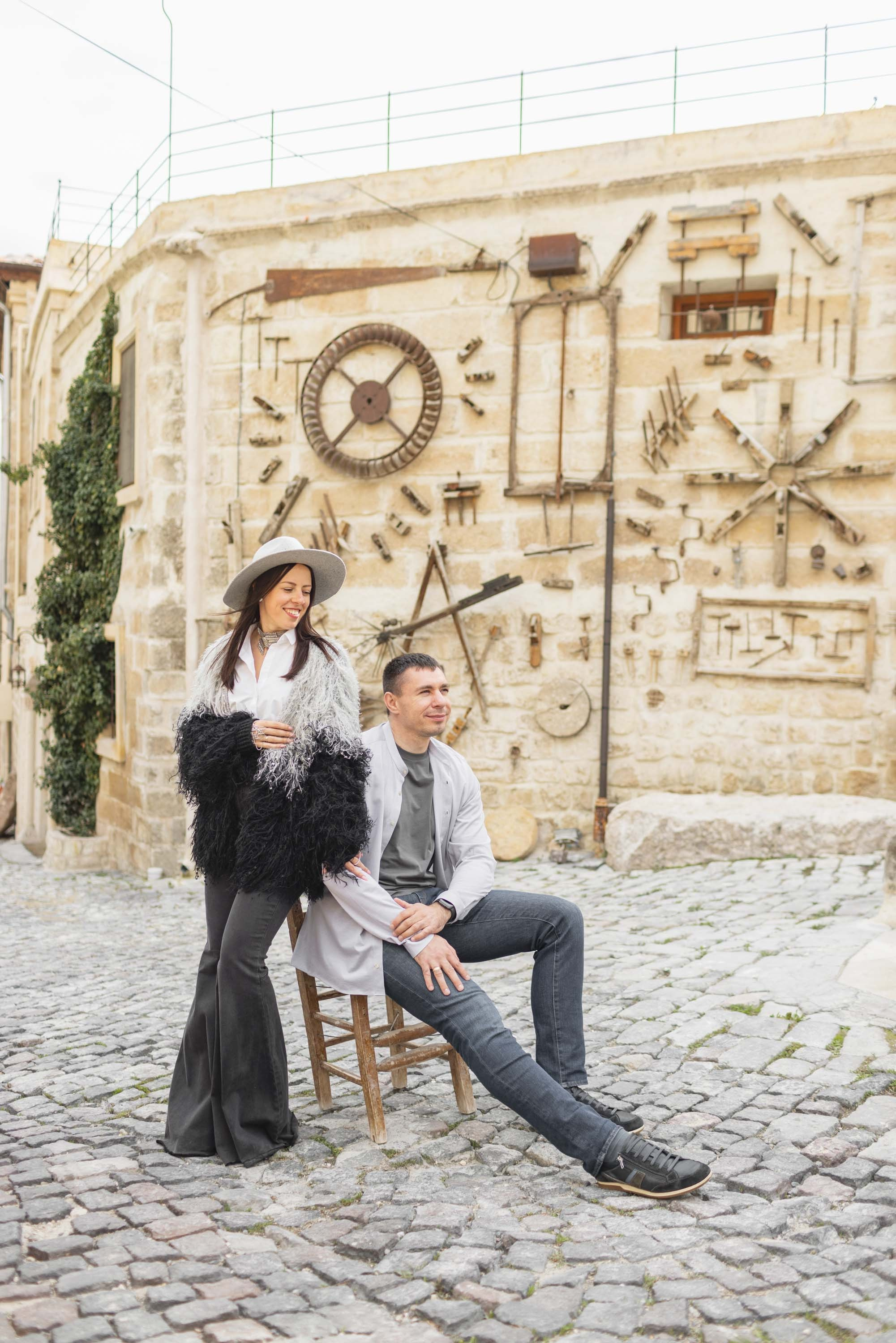 Stylish Photoshoot in the Charming Streets and Valleys of Cappadocia. Julia Ganch I Fashion Wedding Photography I Cappadocia Turkey