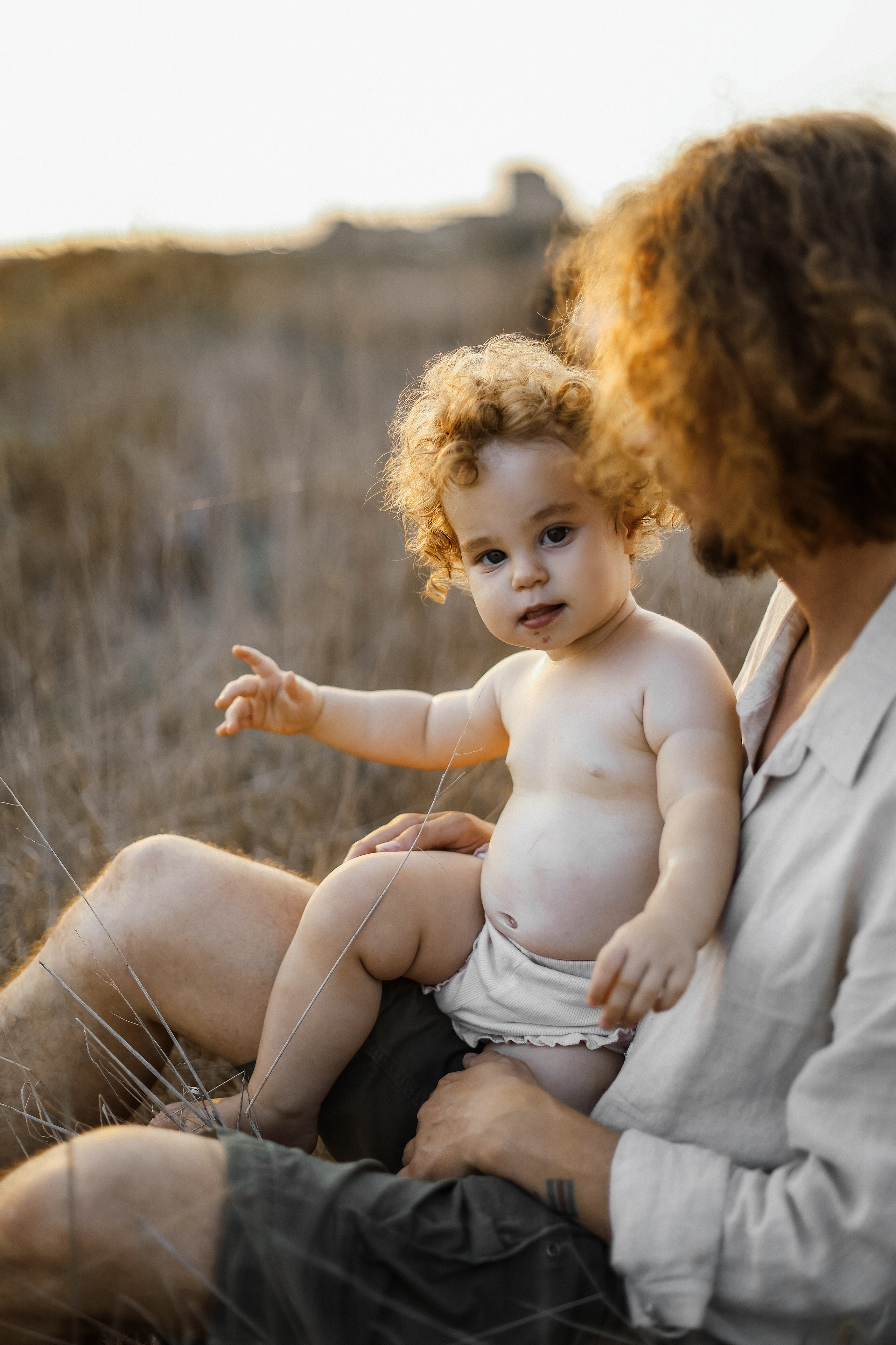 Little curls in Atlit. Family photographer in Israel