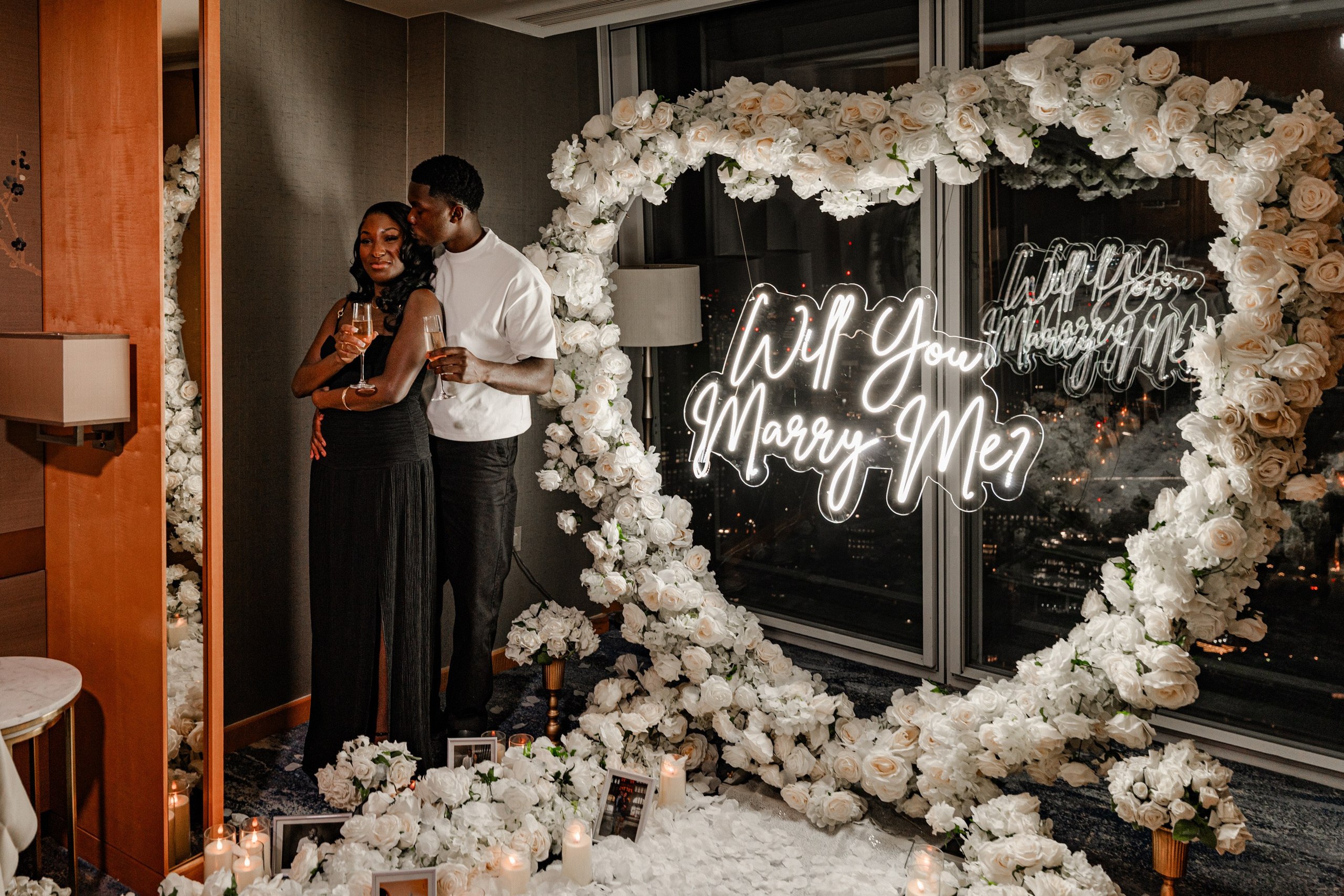 The proposal in The Shard. Tonya Kyrylenko photographer in London