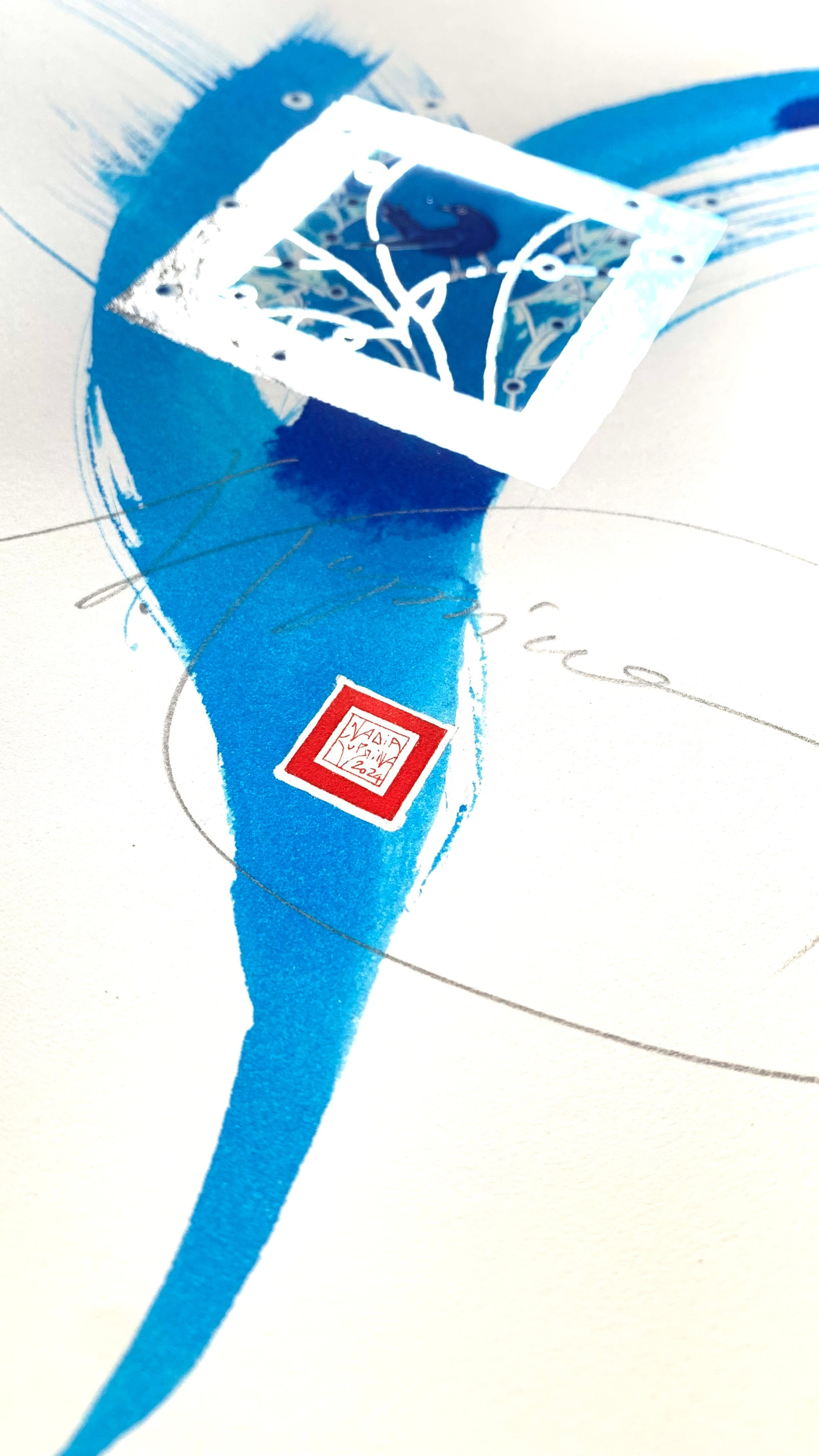 Blue Ink Silver. Nadia Kuprina. Artist