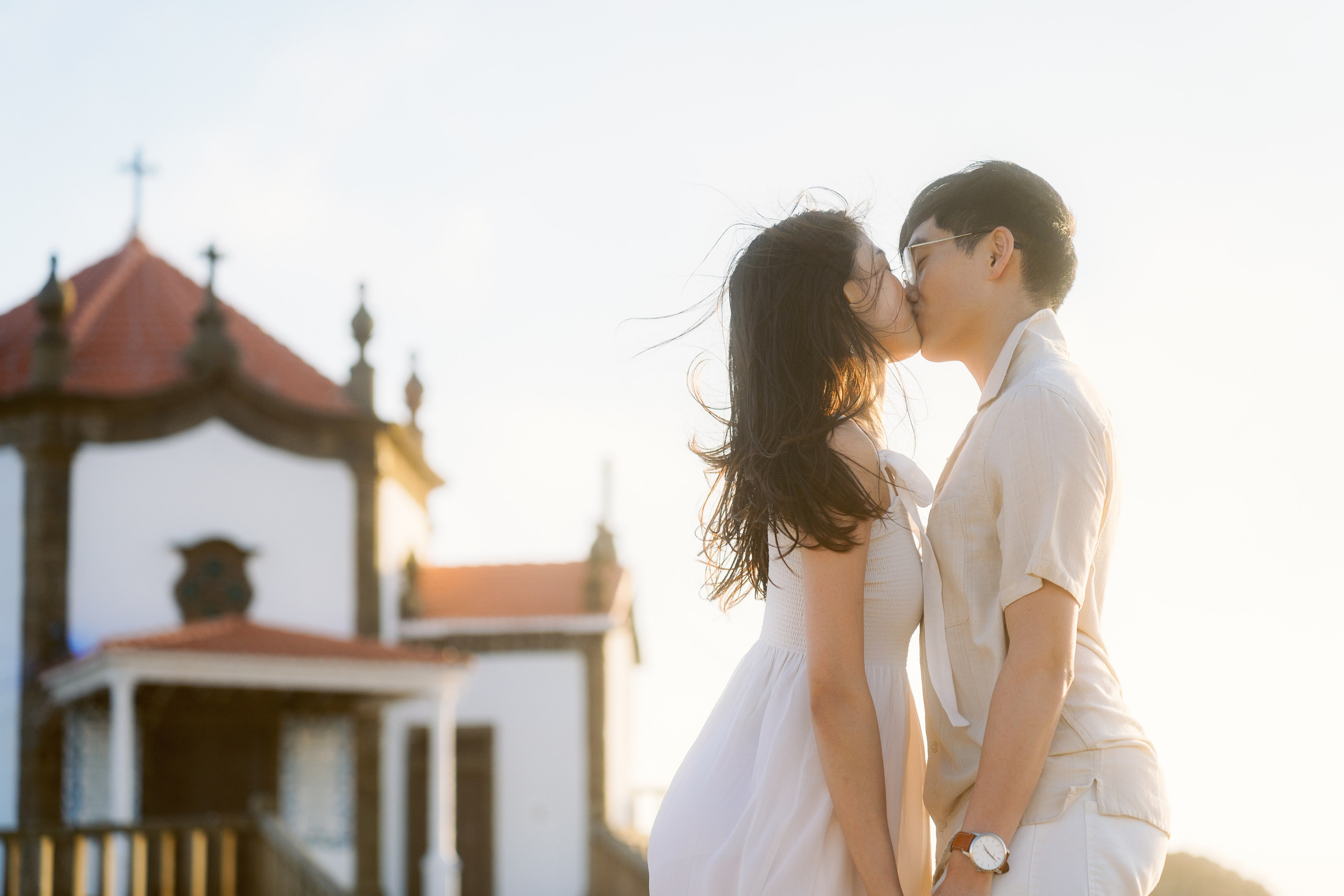 Ethan & Esther near Capela do Senhor da Pedra. Porto Travel Photographer | Couples & Vacation Photos in Portugal — WePortugal