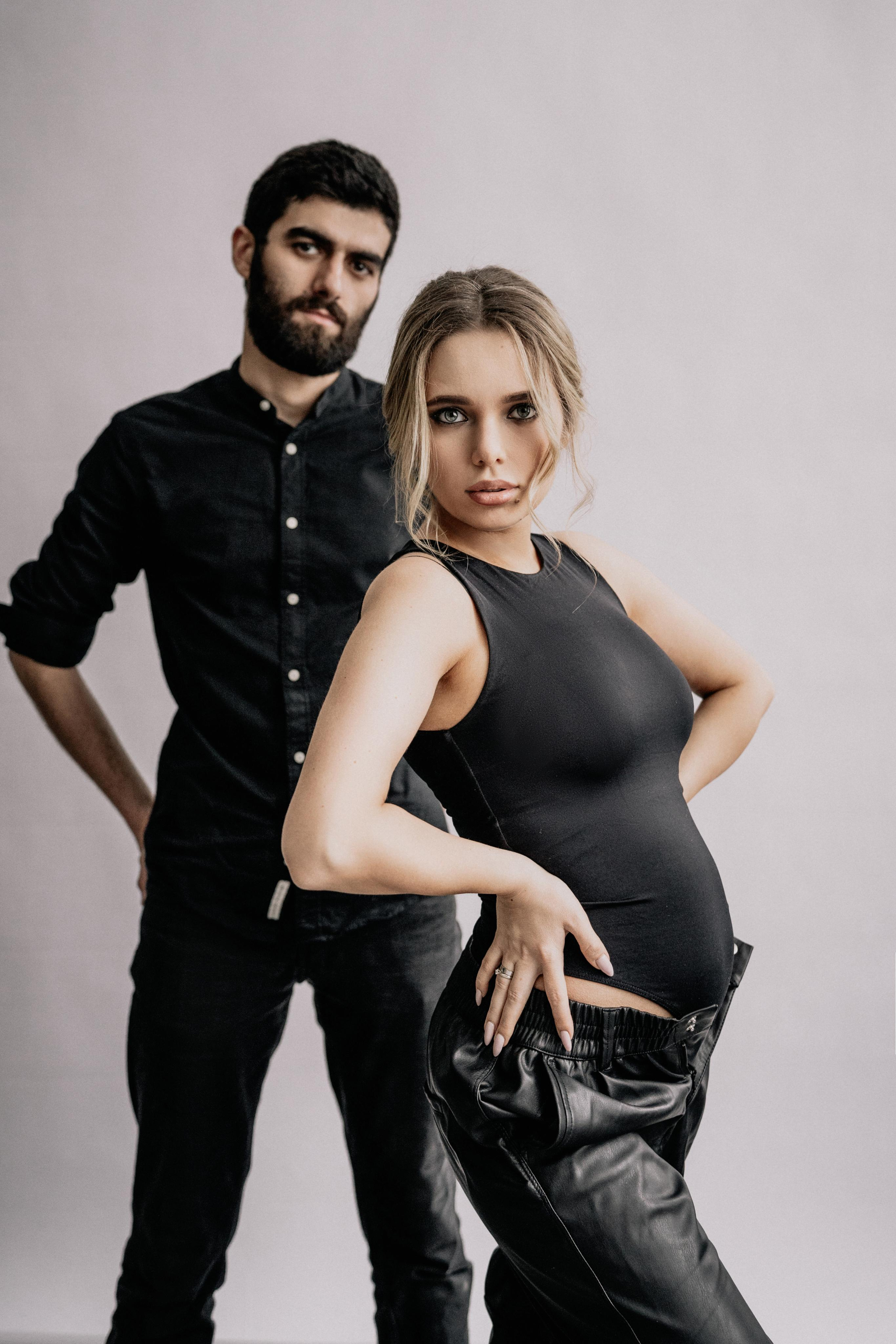 Polina & Elnur. Maternity in studio. Wedding and family photographer and videographer PA, NJ, NY, DE, MD