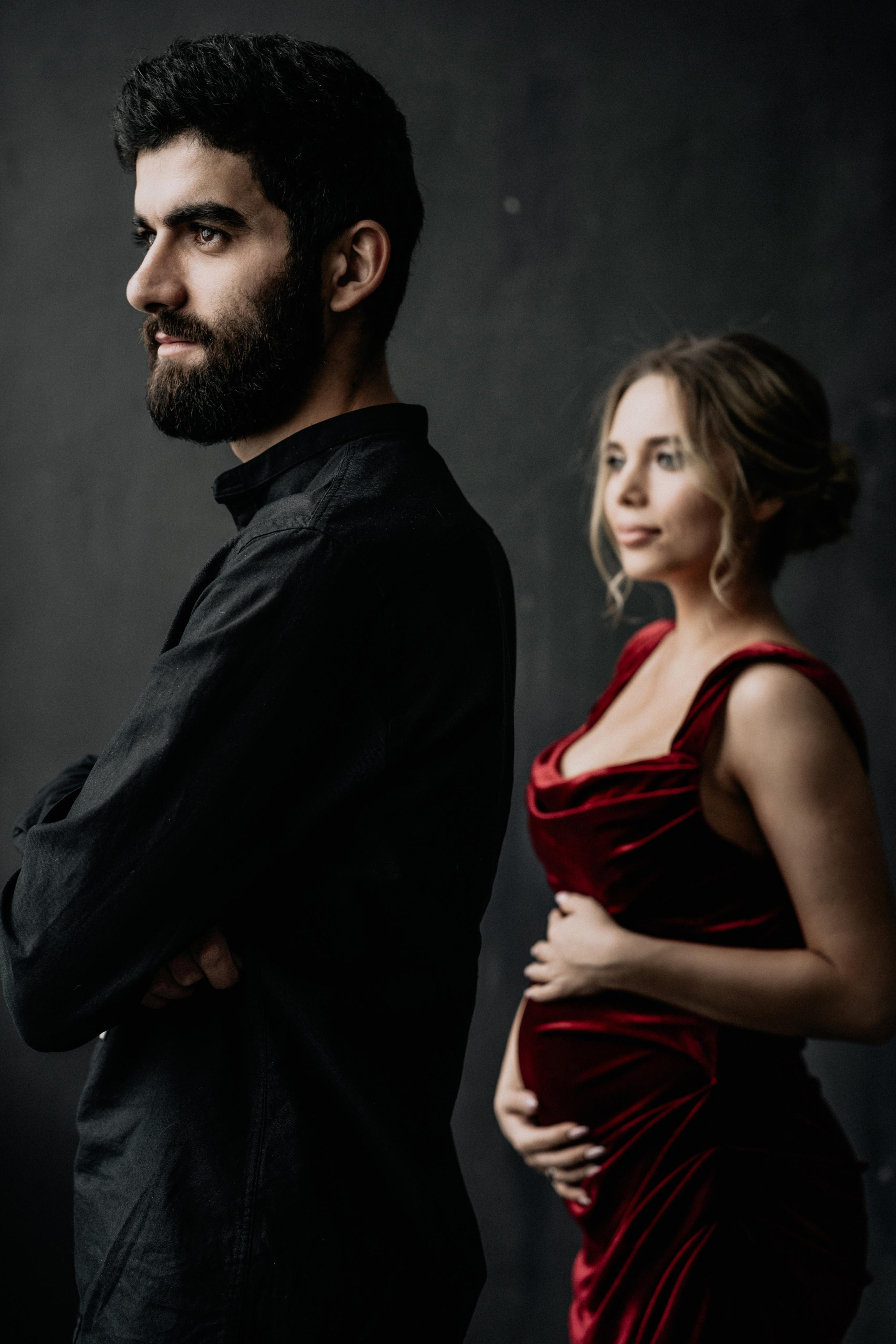 Polina & Elnur. Maternity in studio. Wedding and family photographer and videographer PA, NJ, NY, DE, MD