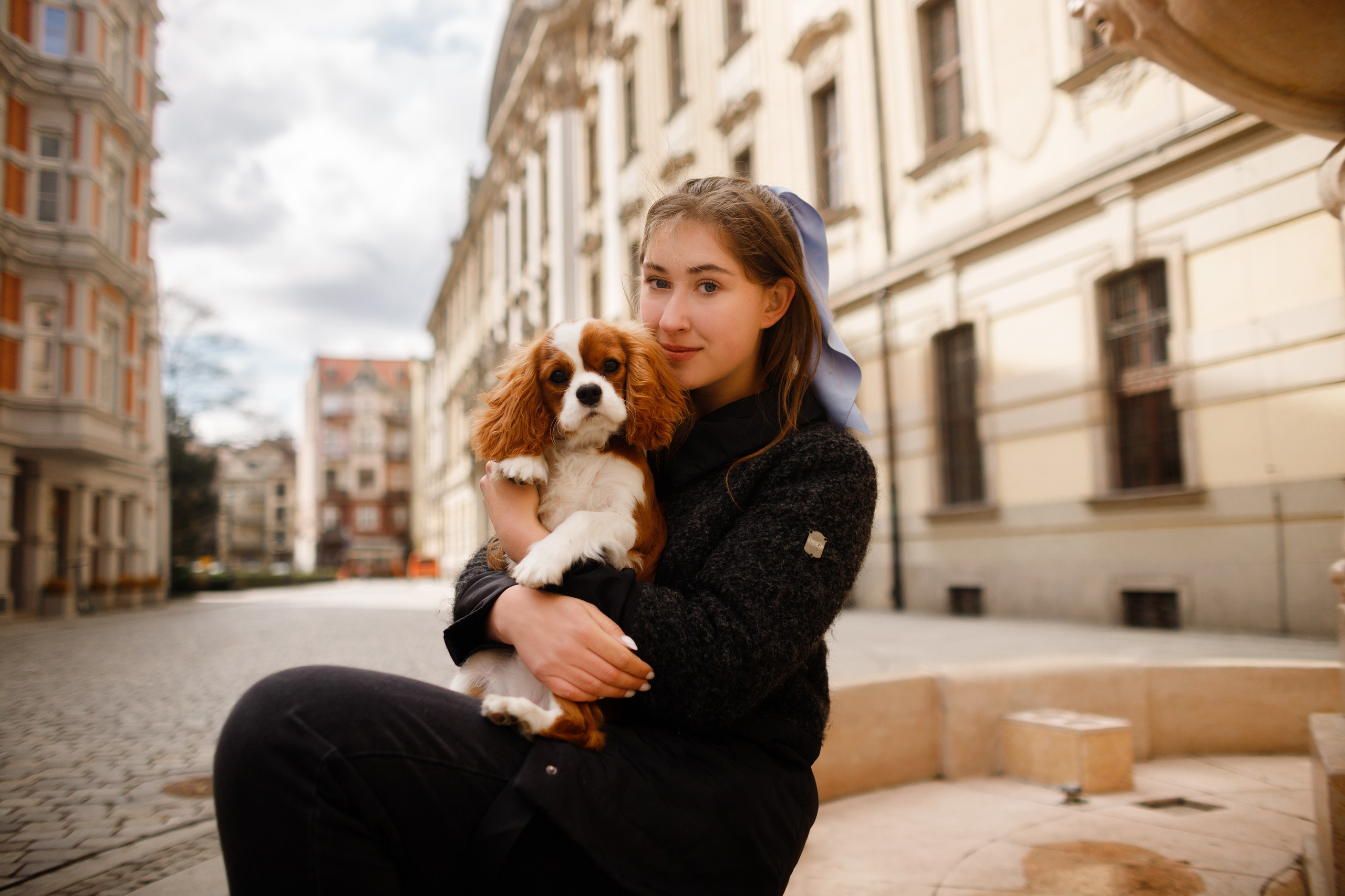 Uliana i Franklin. Kaja | fotograf we Wrocławiu | ludzie i psy