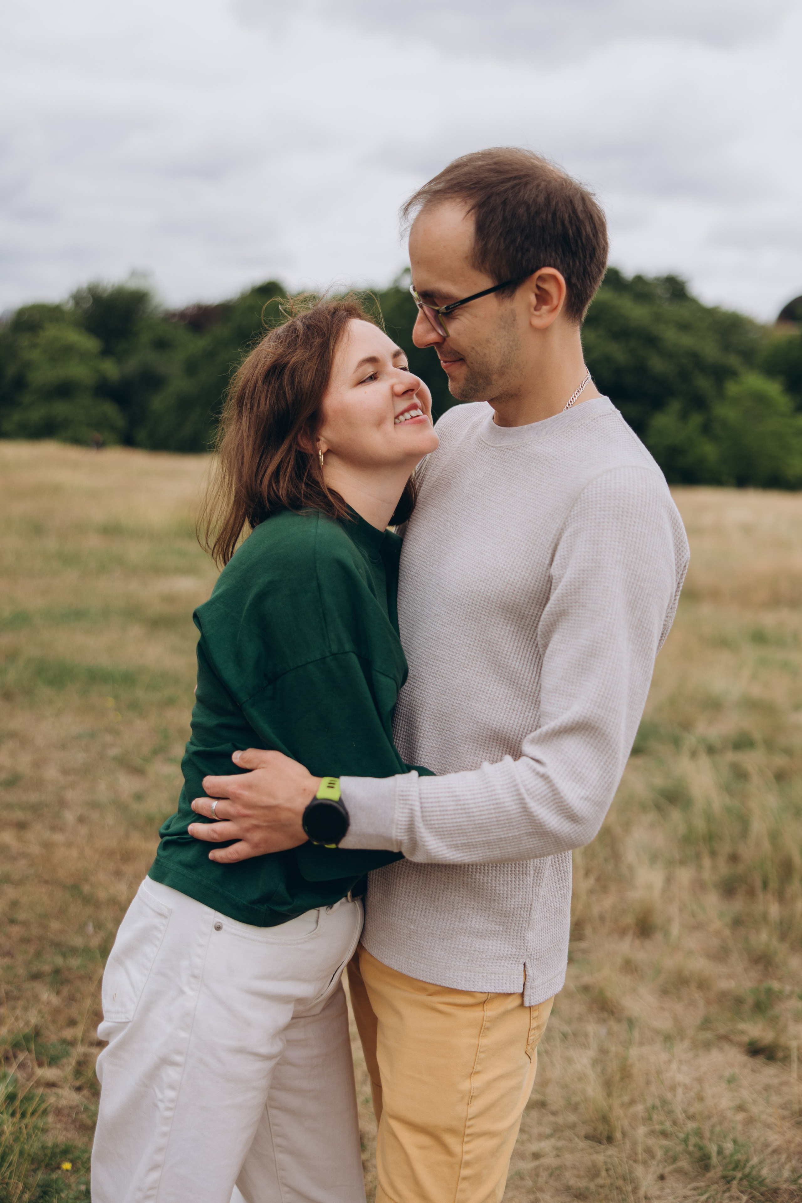 Milena with parents (Greenwich Park). Anastasia Klink, Photographer in London