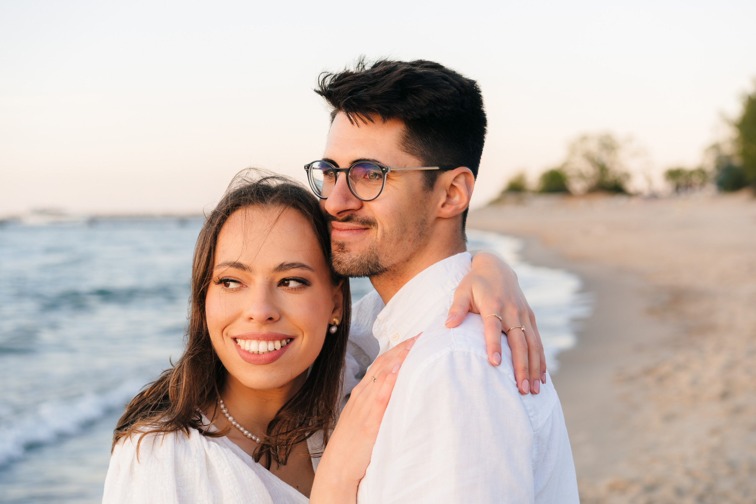 Karolina i Adrian, sesja narzeczeńska miejska i nad morzem. Fotograf ślubny & lifestyle Gdańsk, Karolina Baczewska