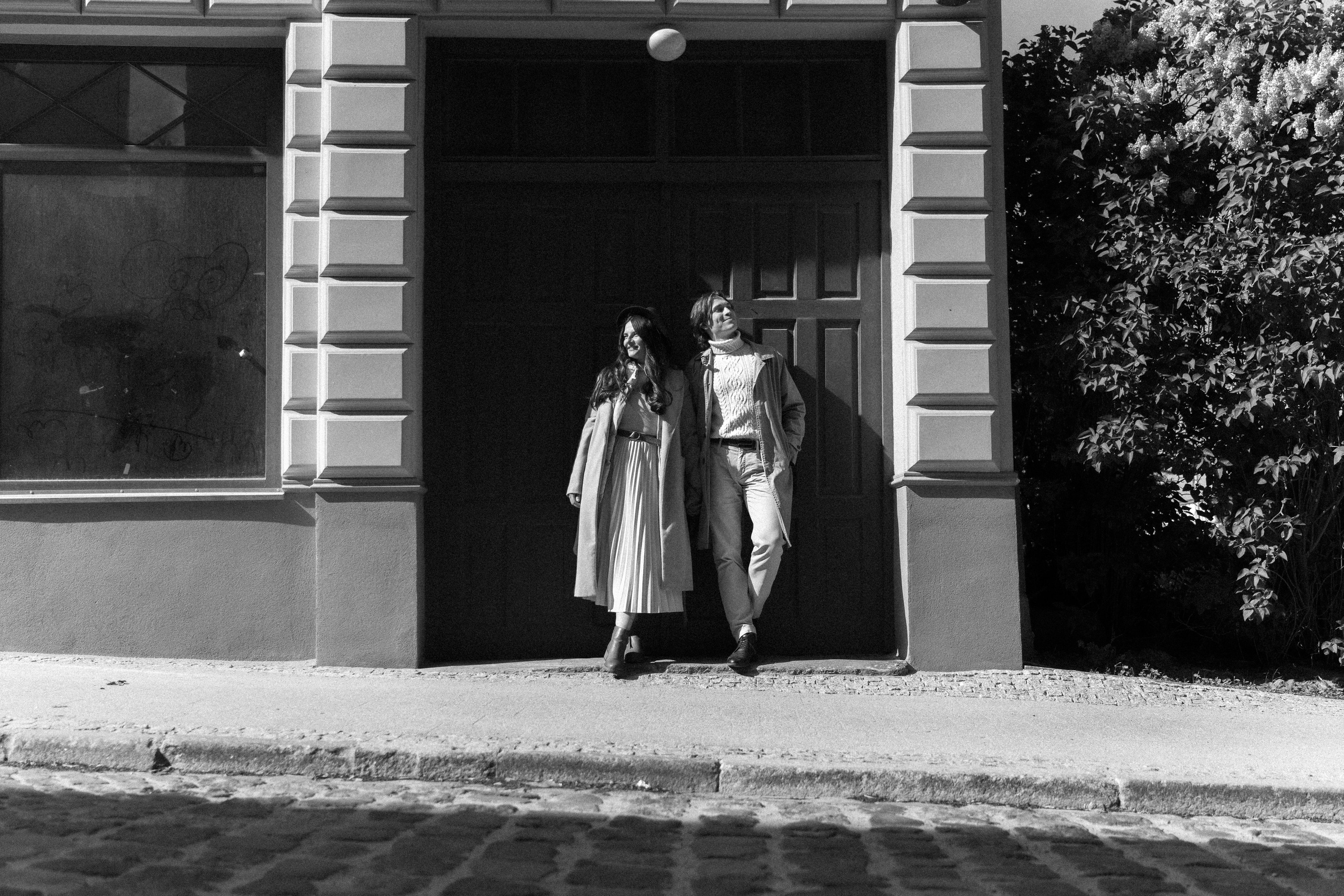 Pati i Szymon, miejska sesja love story. Fotograf ślubny & lifestyle Gdańsk, Karolina Baczewska