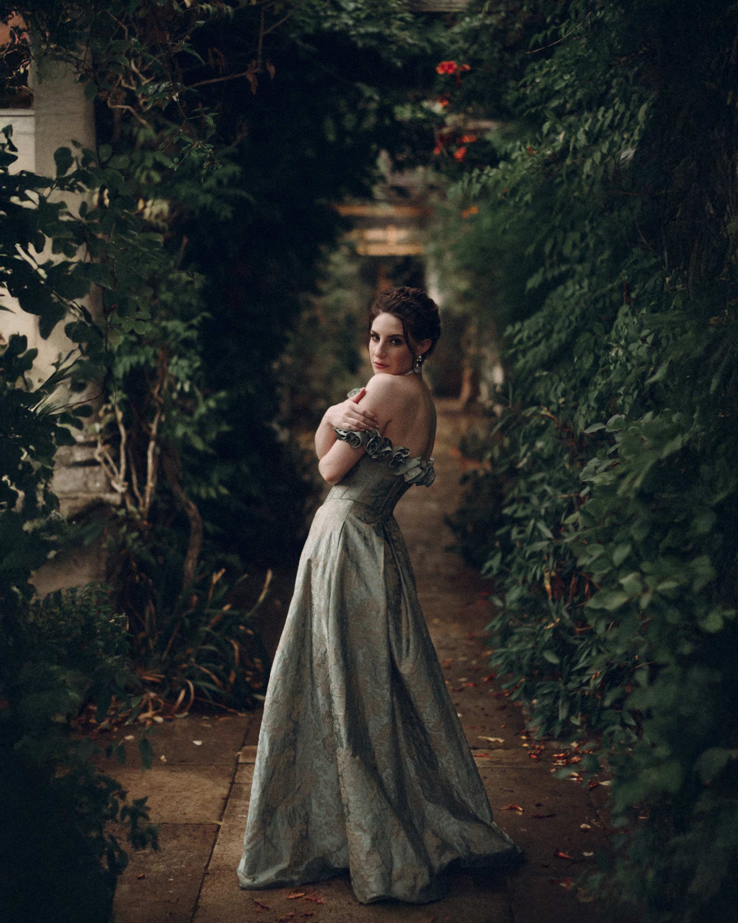 Outlander Inspired Photoshoot in an Overgrown Garden. Moth & Moss Photography