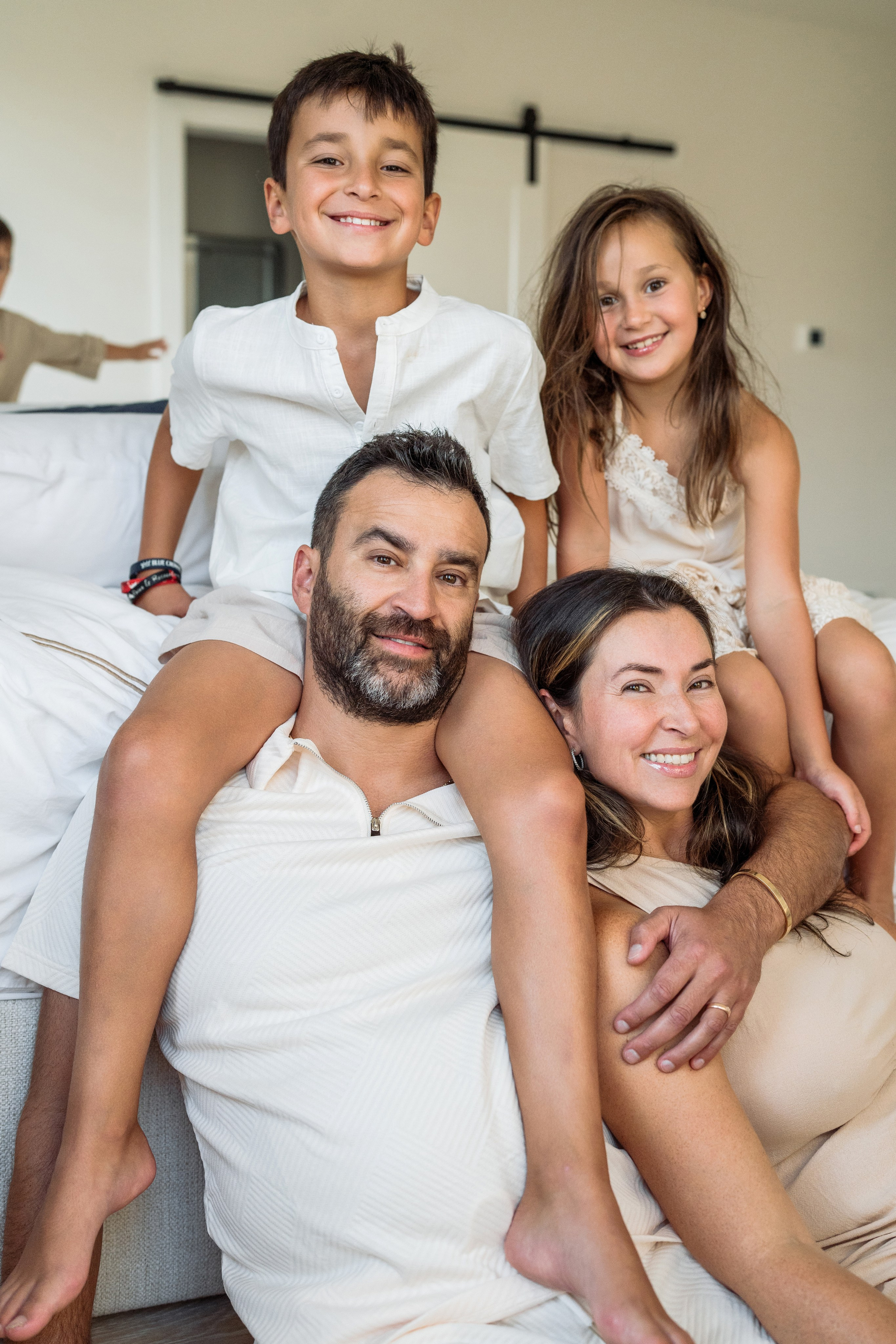 Boris, Lubov, Fiona, Donald, Dylan. At home. Wedding and family photographer and videographer PA, NJ, NY, DE, MD