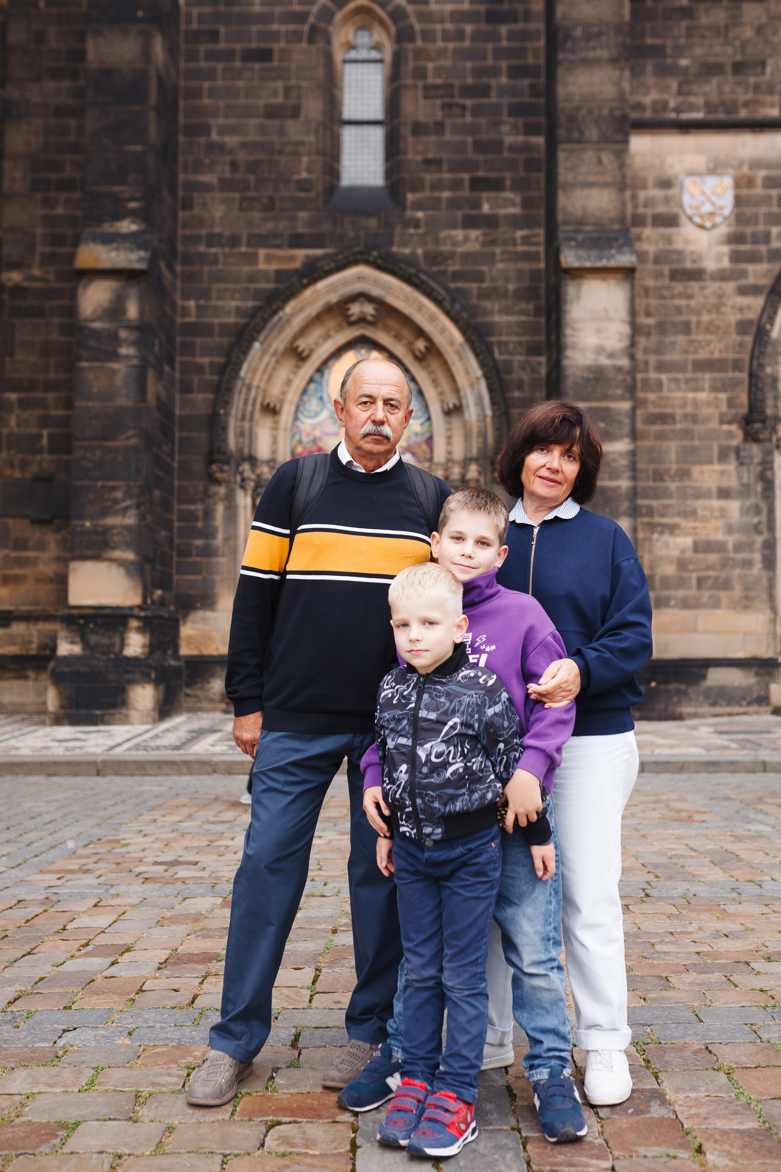 Svetlana, Sergey & grandsons. Photographer in Prague for tourists