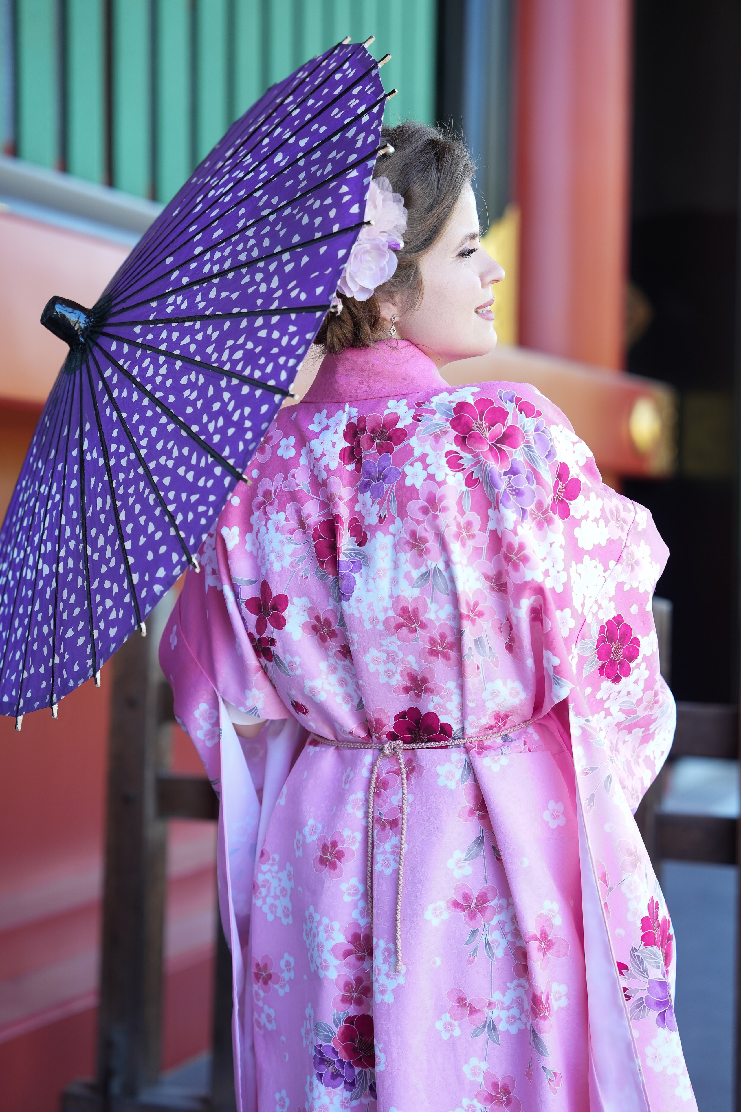 Парная съёмка в кимоно в Токио. Фотограф в Токио Япония