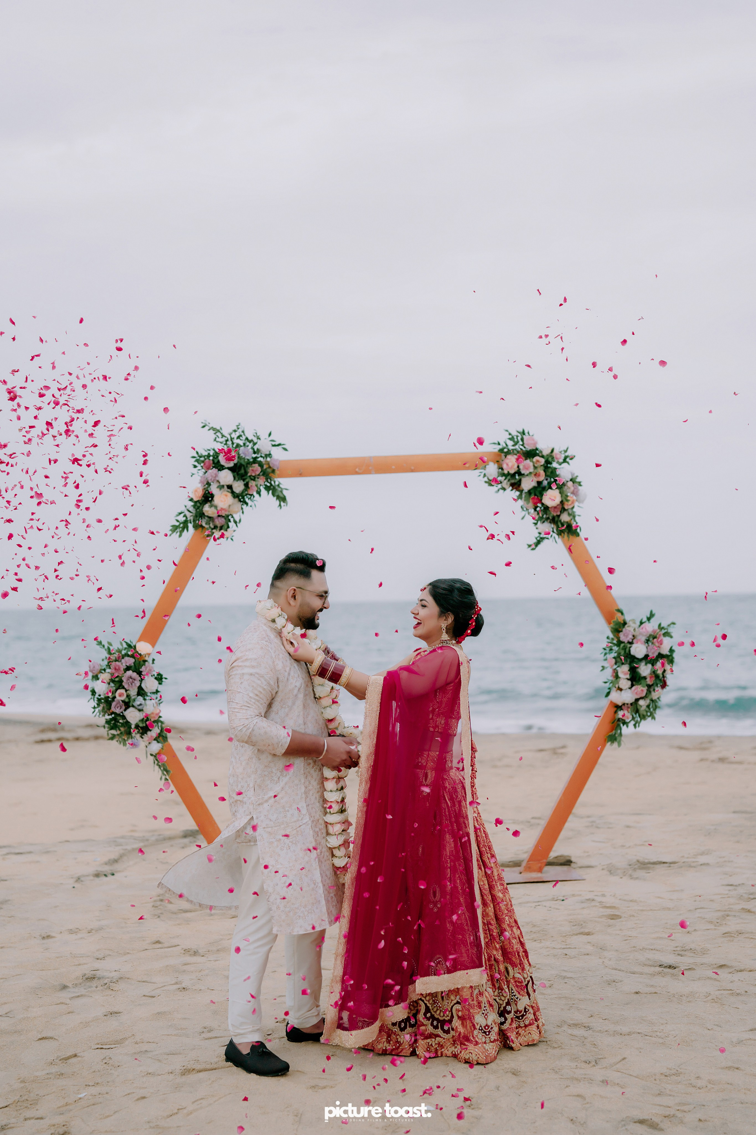 Beach Wedding! Ft. Malavika & Vishnu. Fine art Wedding Photographers in India & Canada