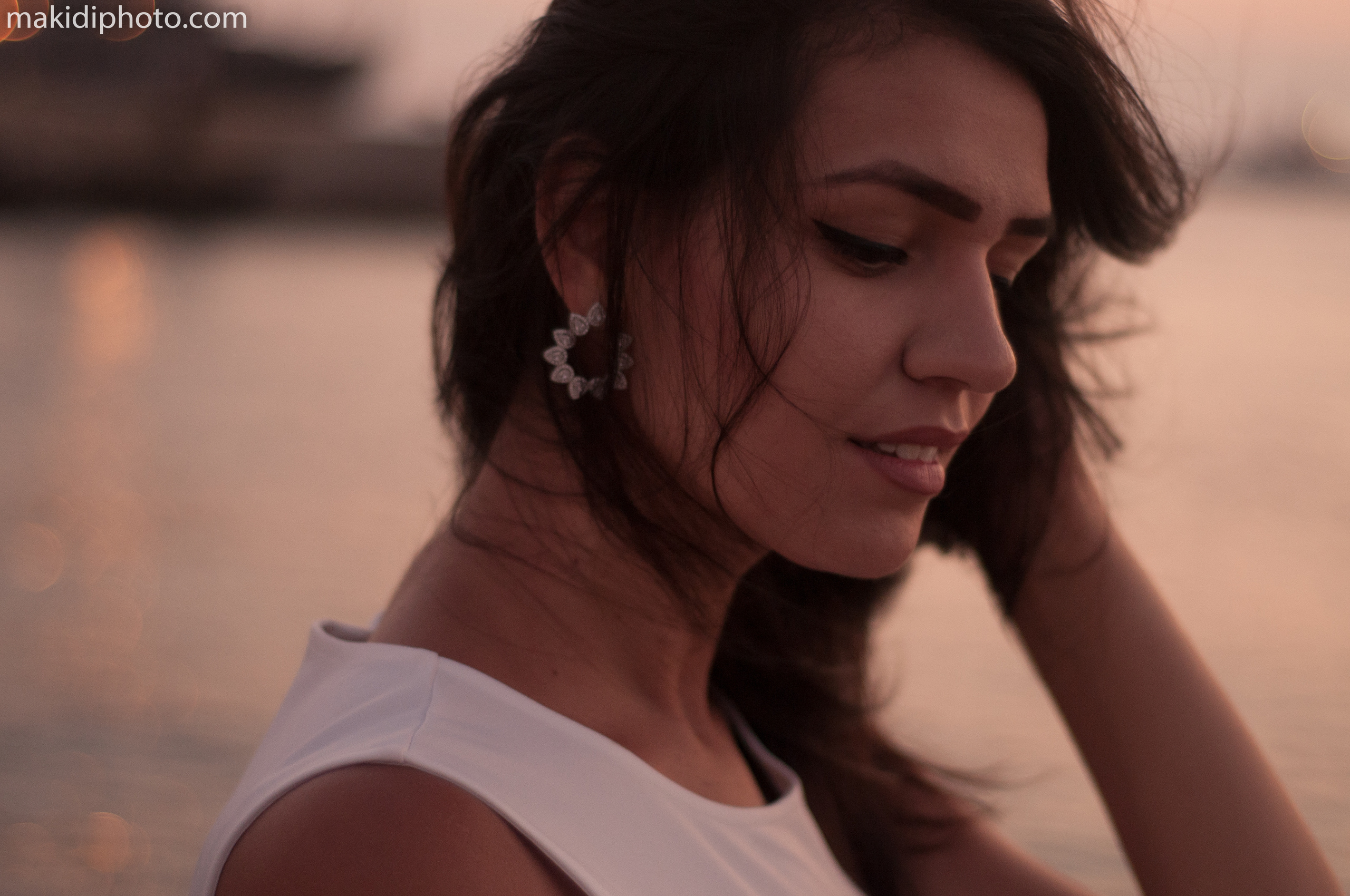 My beautiful girl. Photographer at Santorini