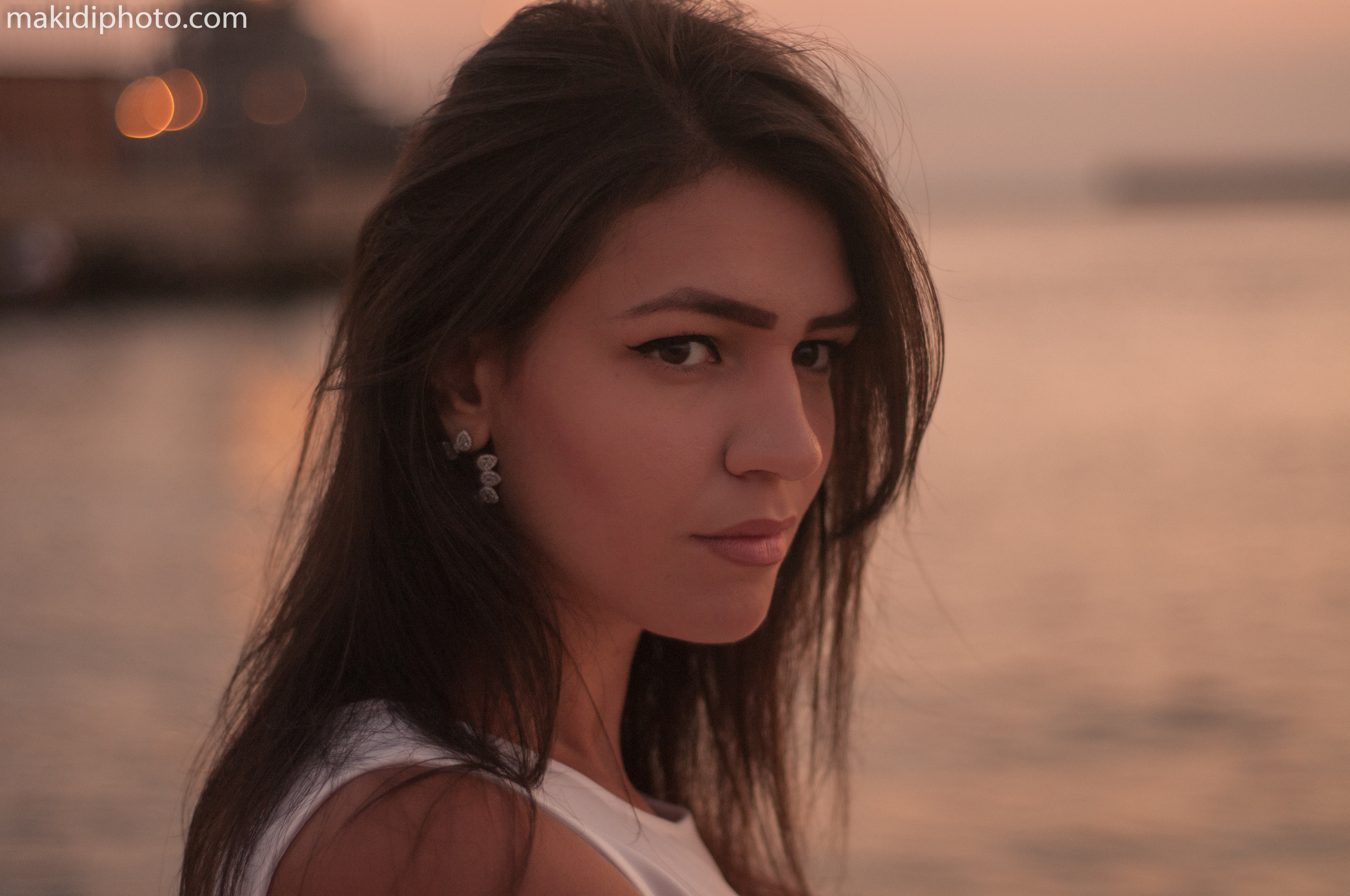 My beautiful girl. Photographer at Santorini