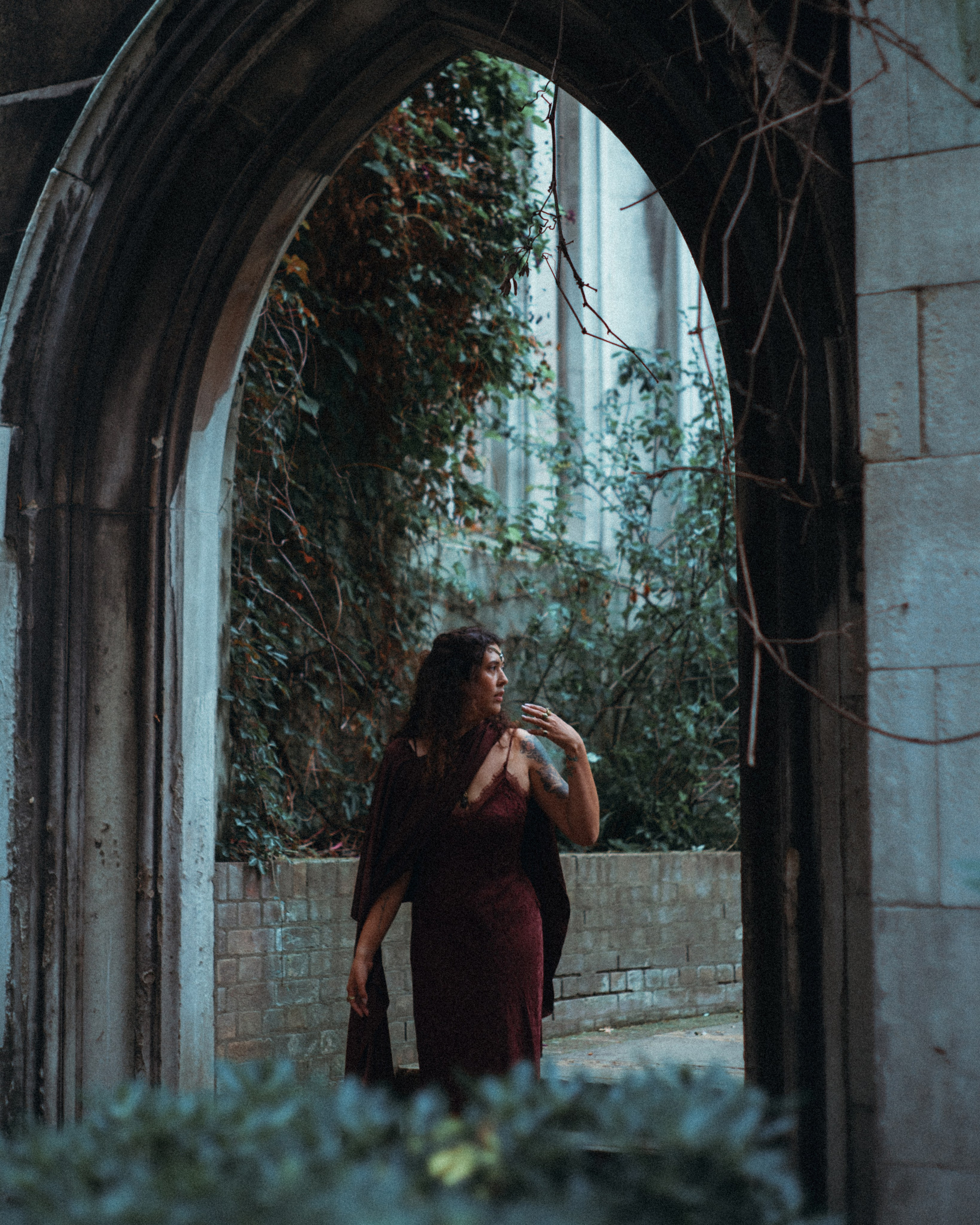 Fairy in Medieval Ruins Photoshoot. Moth & Moss Photography