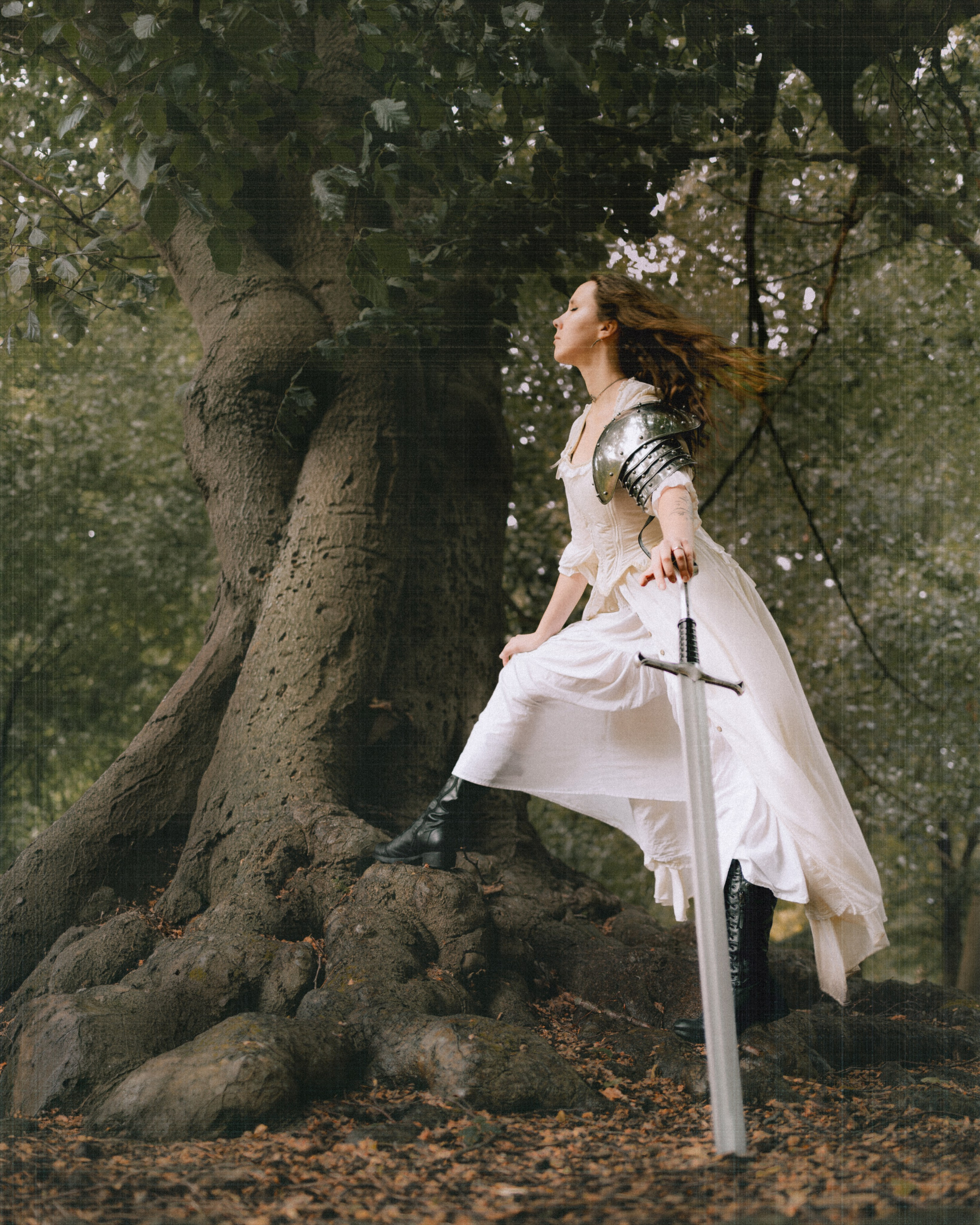 Moody Forest Princess Warrior Photoshoot. Moth & Moss Photography