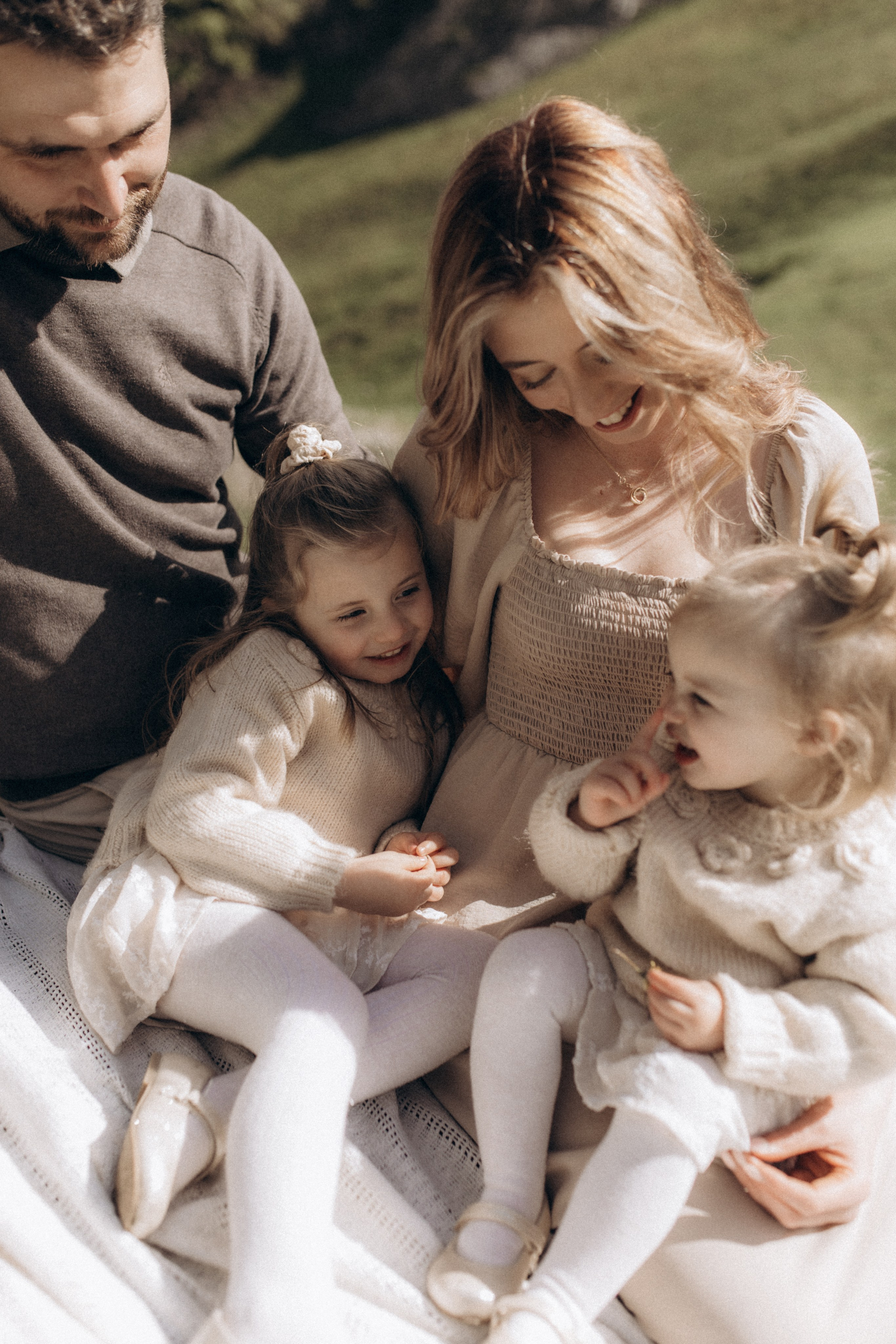 The family of Callum and Emily. Wedding and Portrait Photographer Evie Moon
