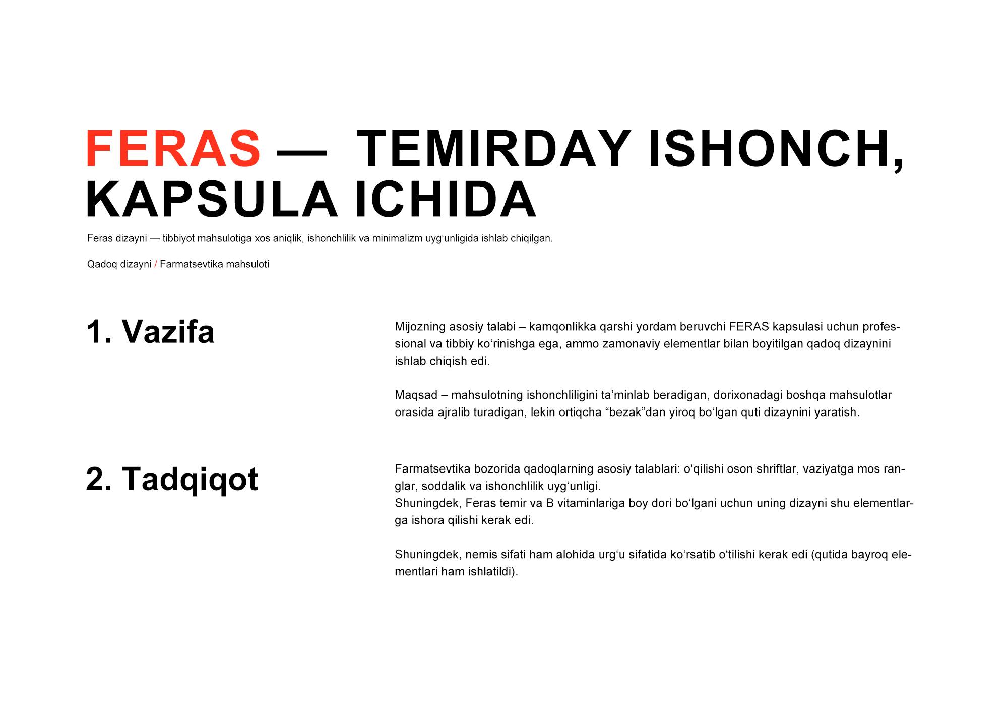 Feras — Qadoq dizayni. Dirov — Hayot Khodirov