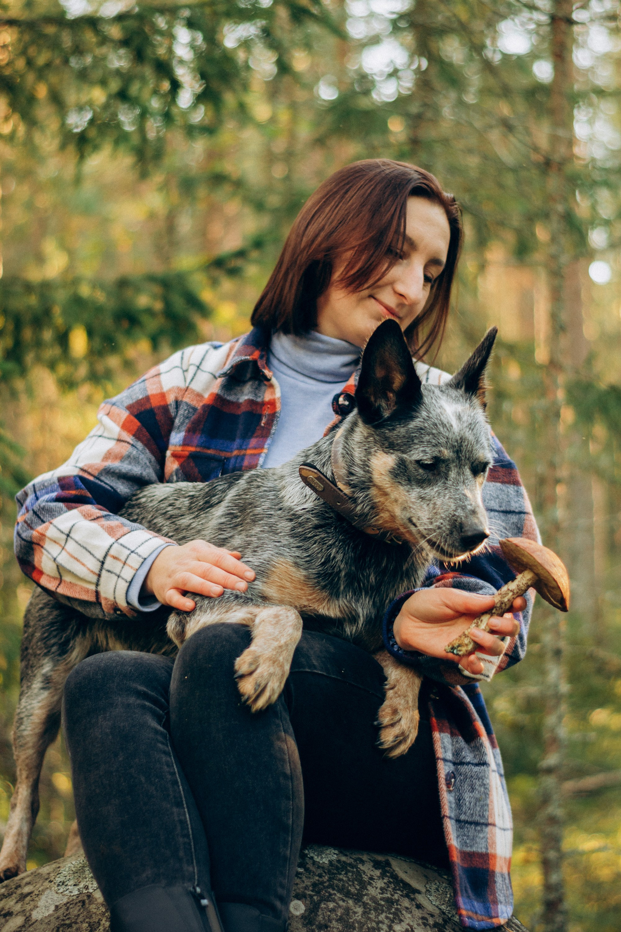 Polina and her Dakota, Blue Heeler. Kat Laisaar — Pet photographer in Tallinn