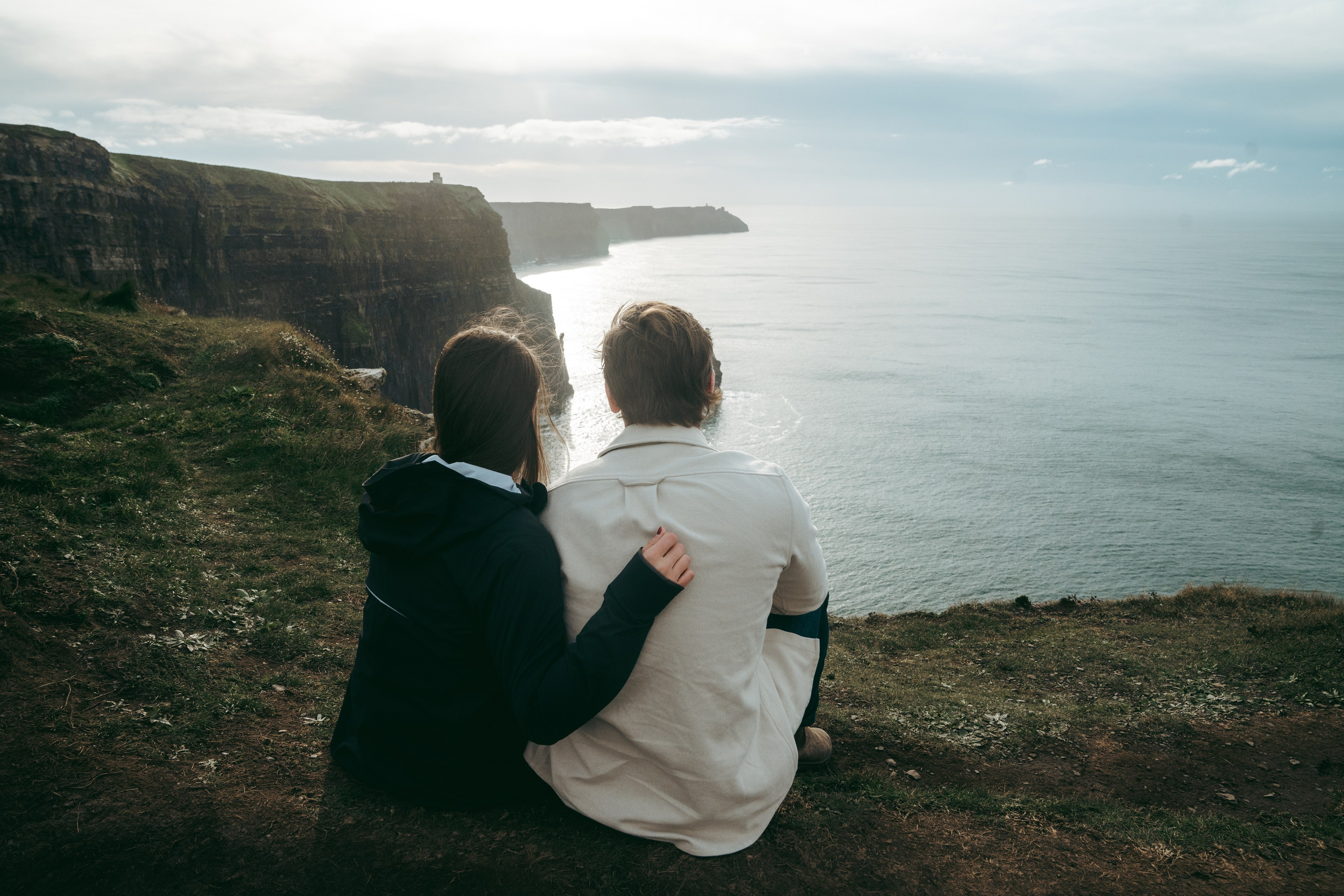 Proposal at Cliffs Moher. Wedding and family photographer Ireland