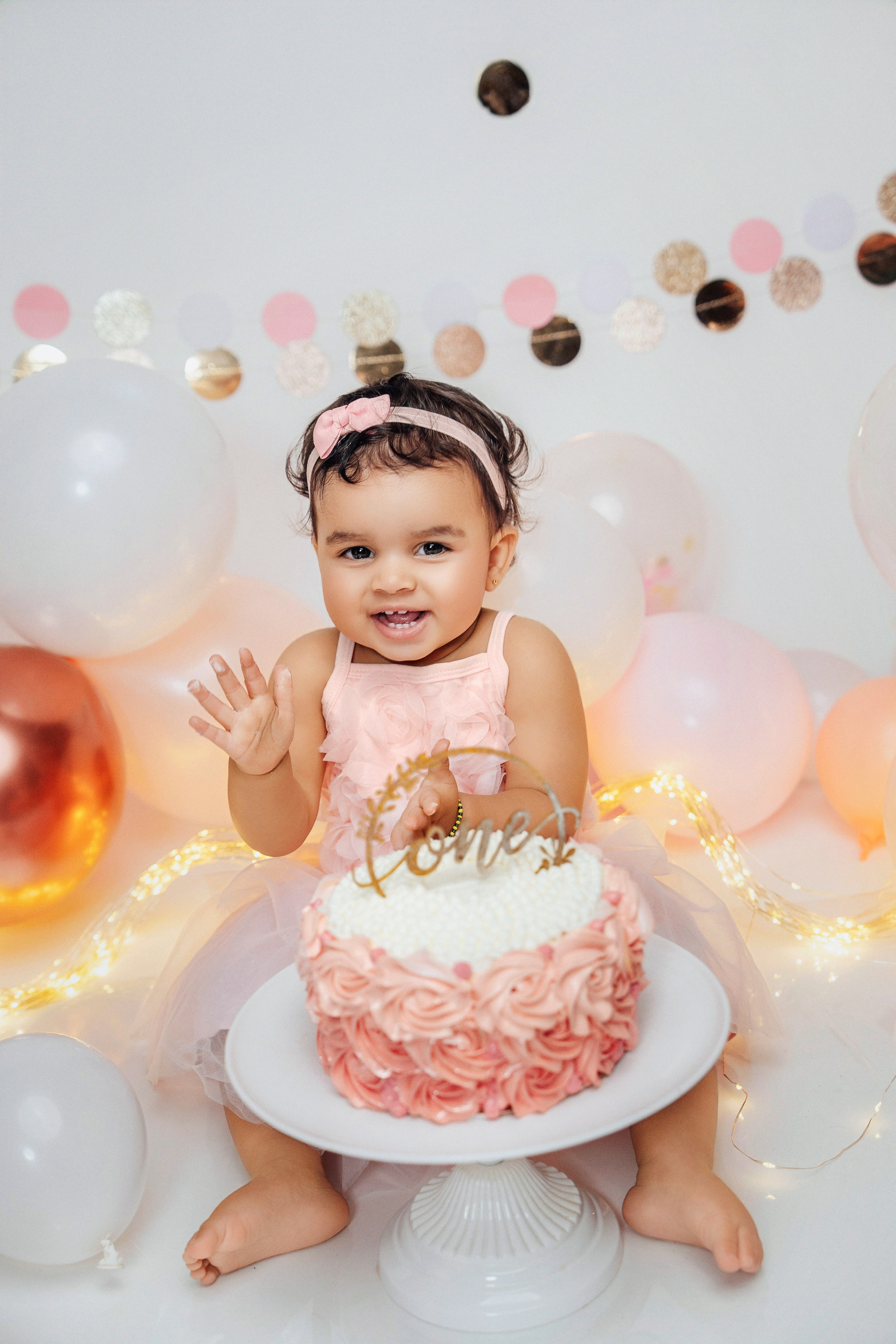 Sesión cake smash de Mia. Профессиональный фотограф на Тенерифе